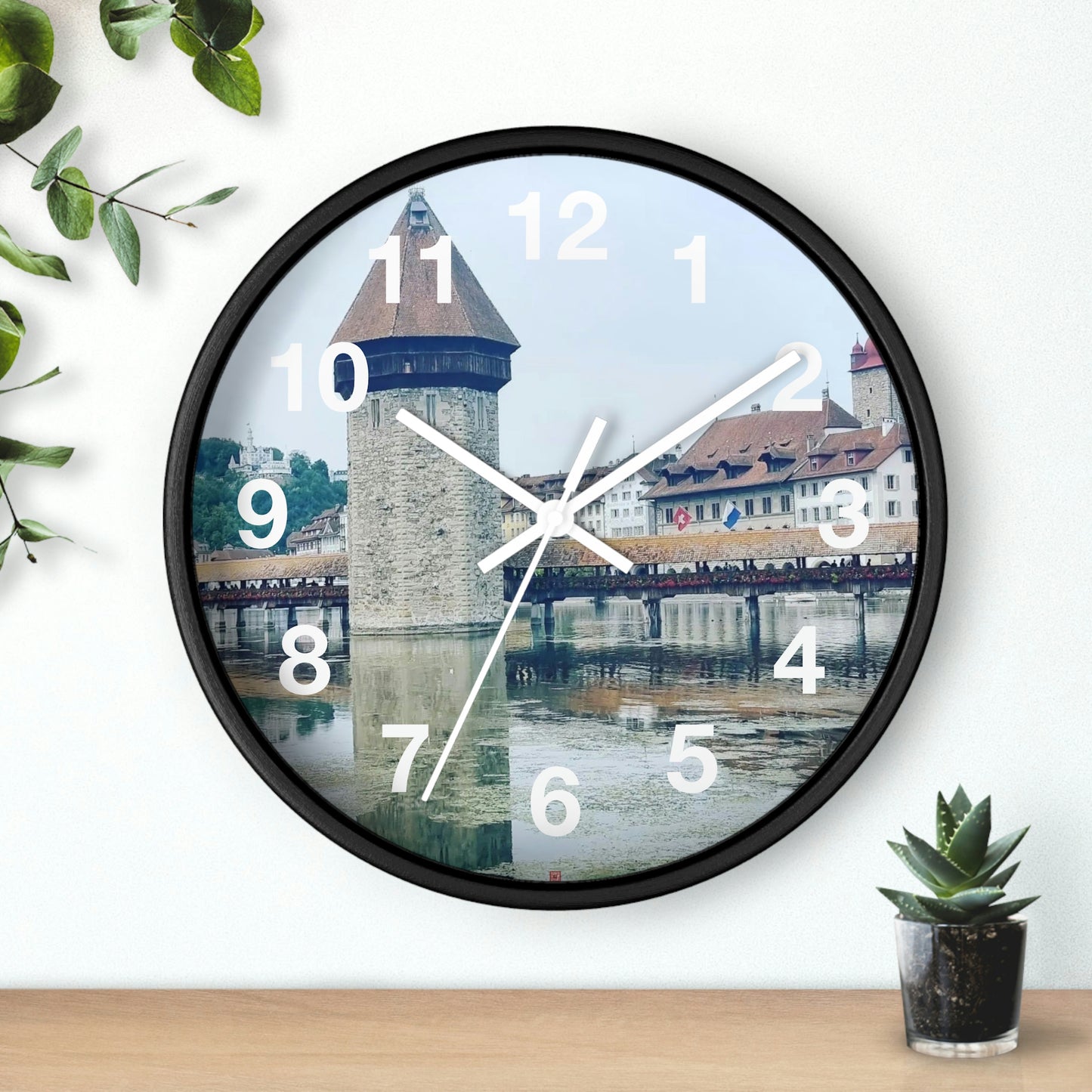 Chapel Bridge | Switzerland | Wall clock