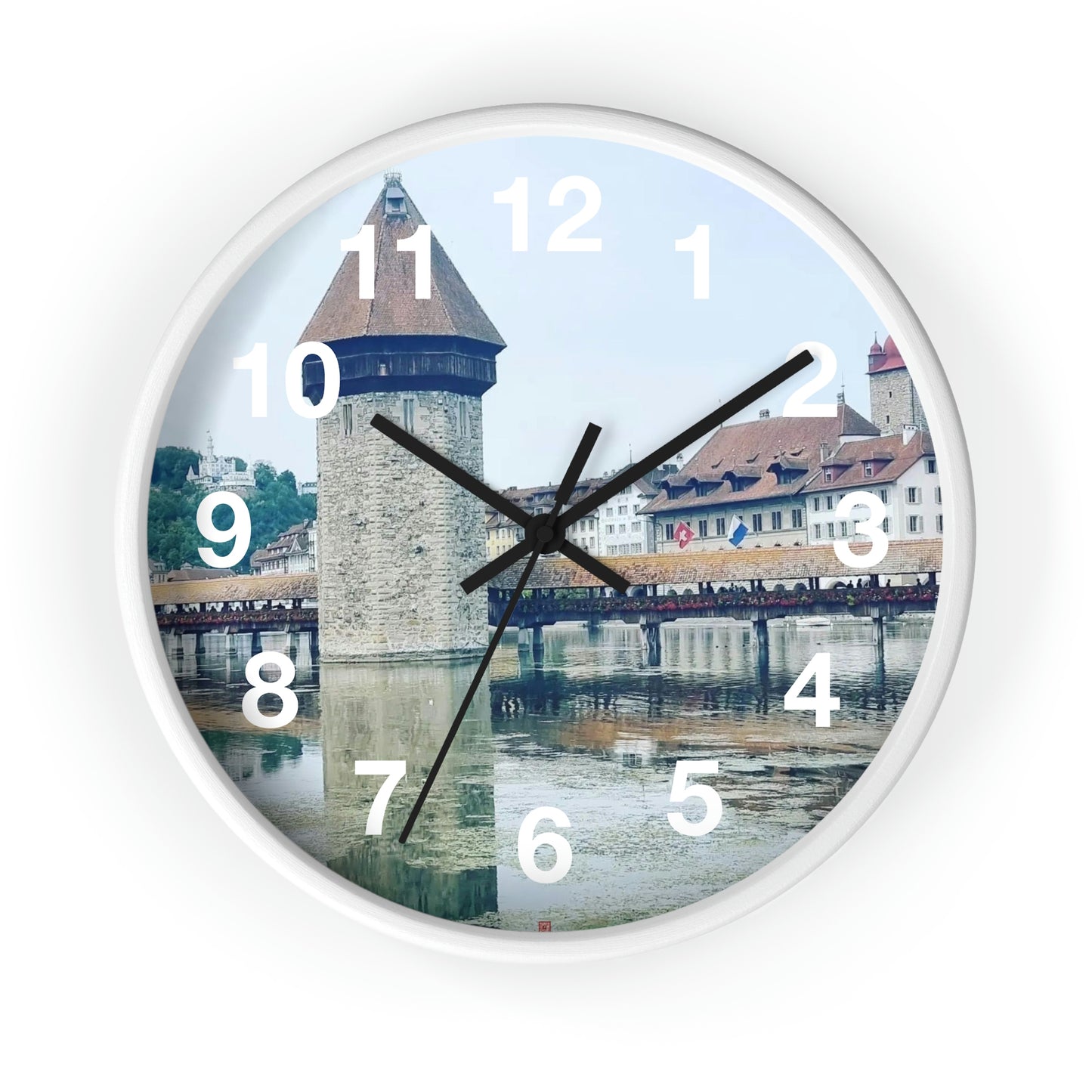 Chapel Bridge | Switzerland | Wall clock