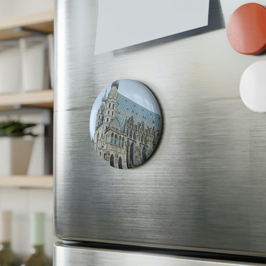 Cathédrale Saint-Étienne | Autriche | Aimant Bouton, Rond (1 & 10 pcs)