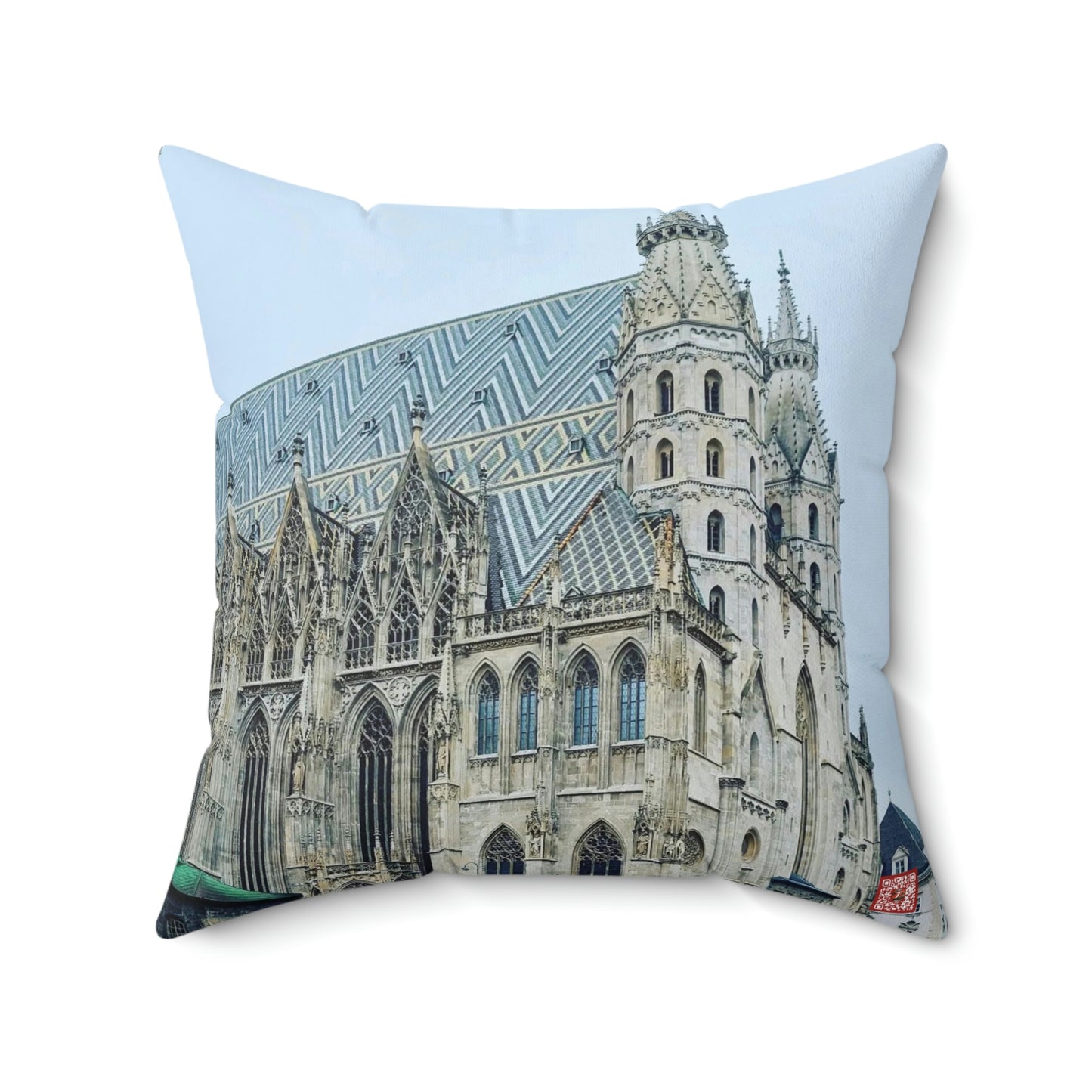 Catedral de San Esteban | Austria | Almohada cuadrada de poliéster hilado