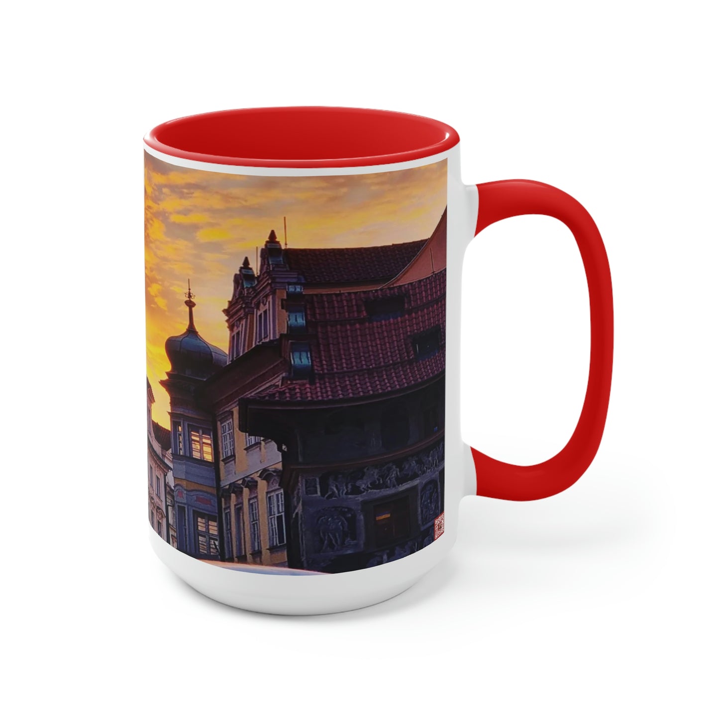 The City Center | Czech Republic | Two-Tone Coffee Mugs, 15oz