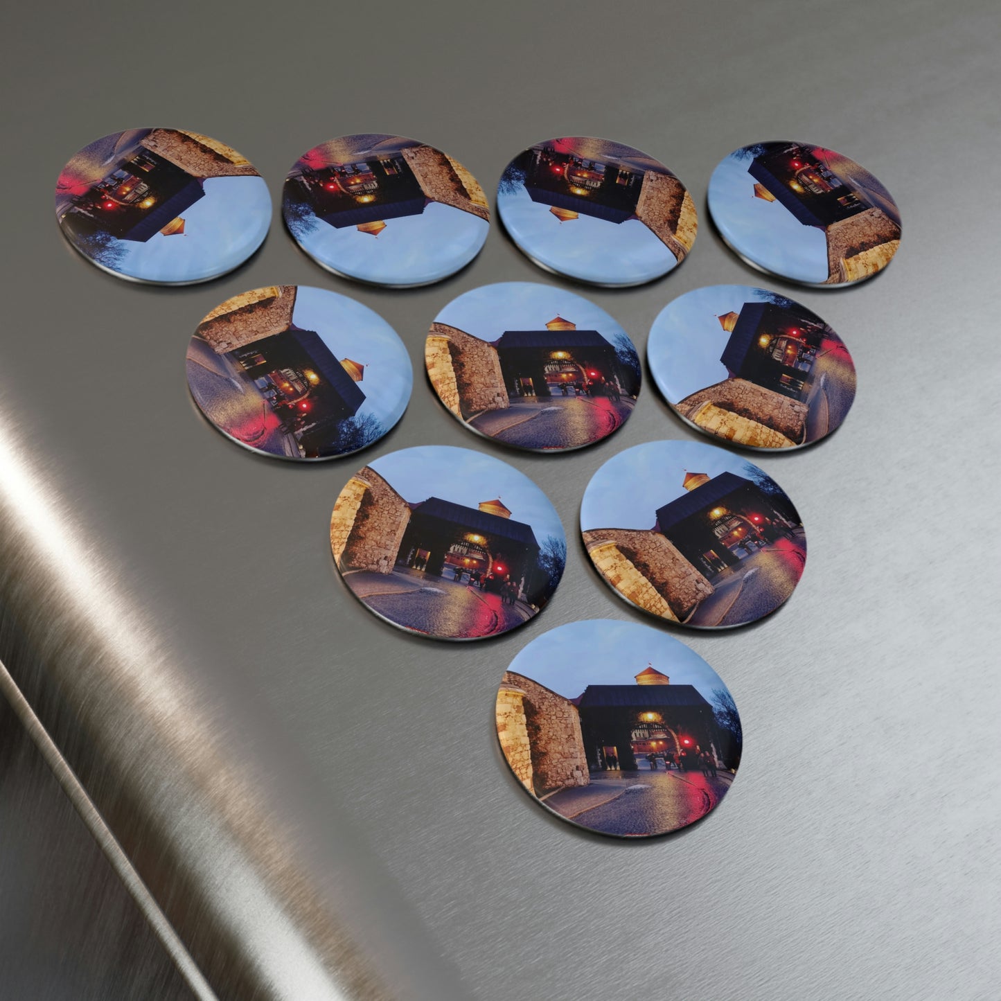 Wawel Gate | Poland | Button Magnet, Round (1 & 10 pcs)