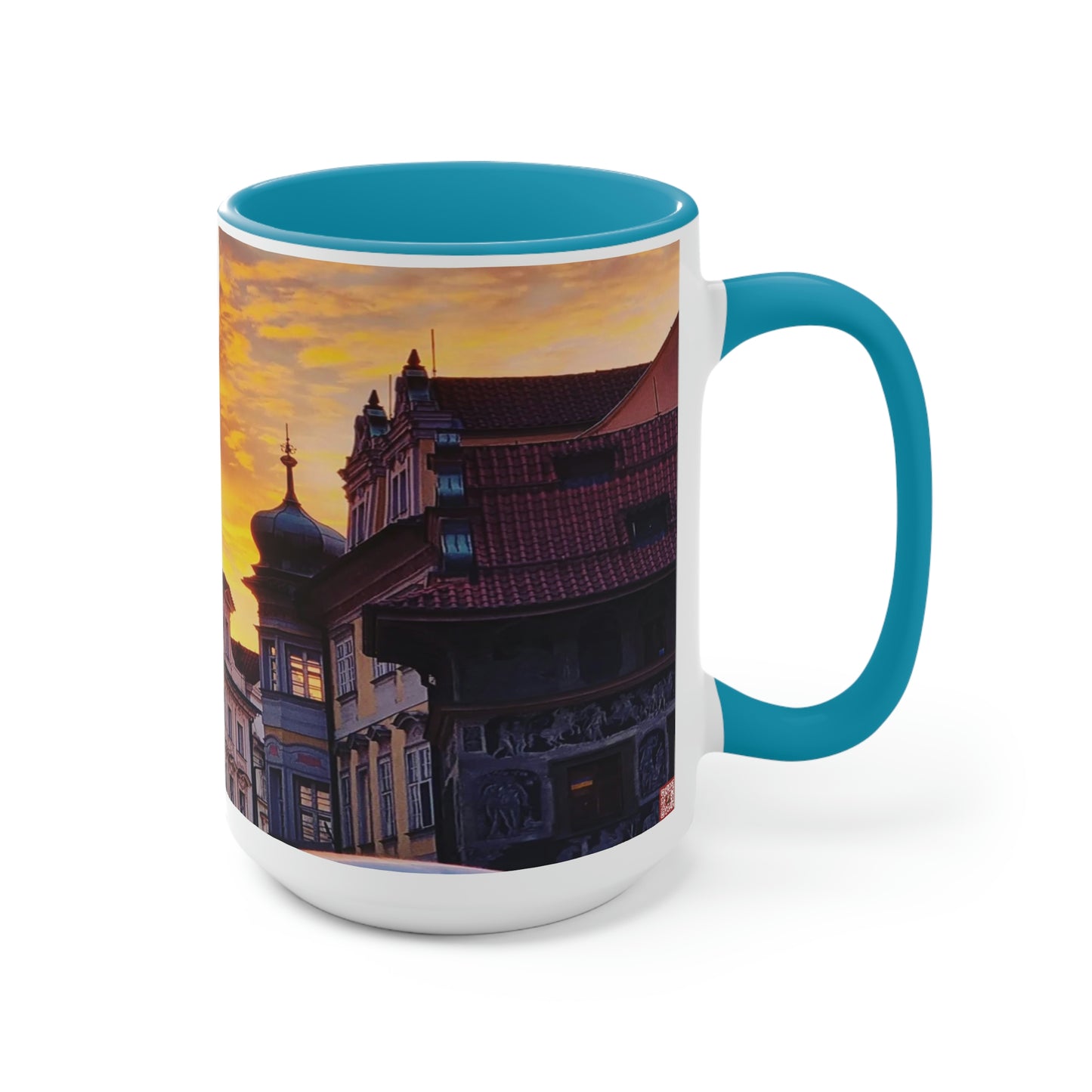 The City Center | Czech Republic | Two-Tone Coffee Mugs, 15oz