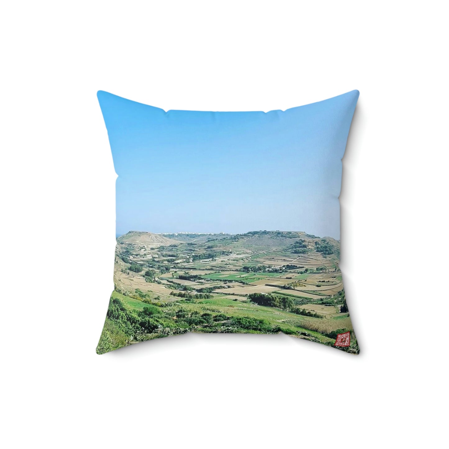 The breath taking scene | Gozo | Spun Polyester Square Pillow