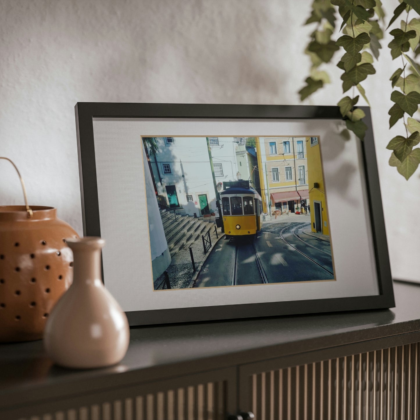 Remodelado Tram | Portugal | Framed Posters, Black