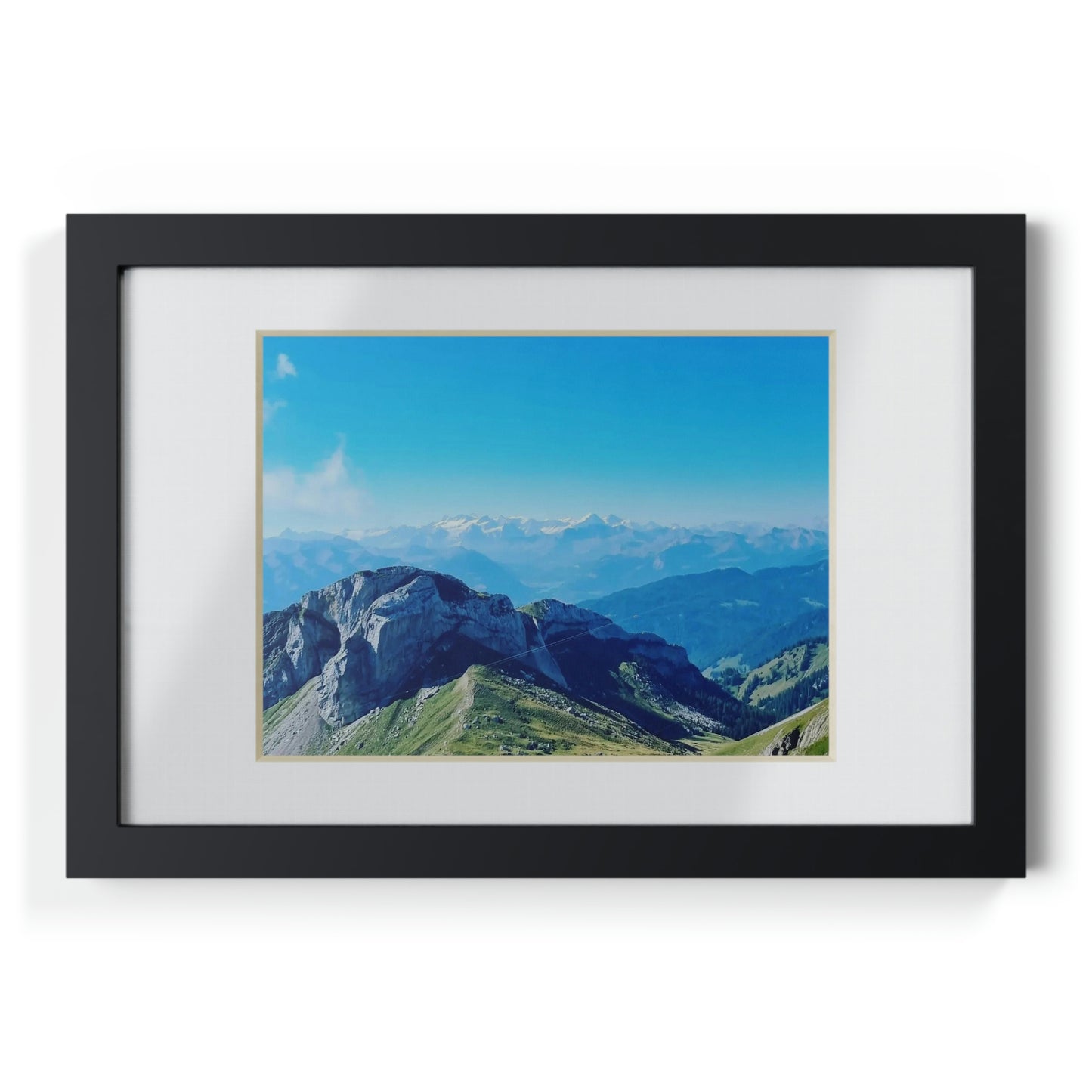 The Mt. Pilatus View | Switzerland | Framed Posters, Black