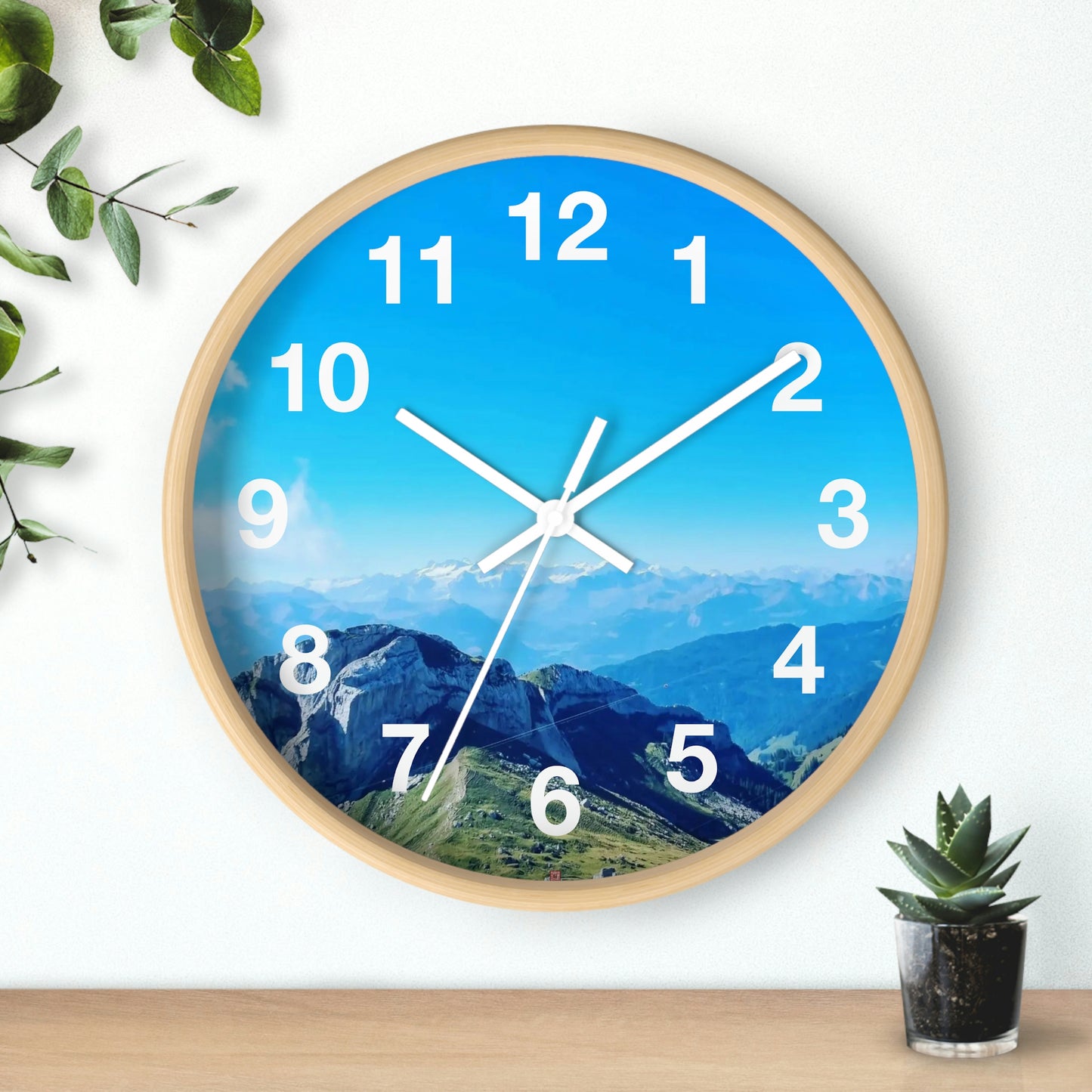 Vista del monte Pilatus | Suiza | reloj de pared