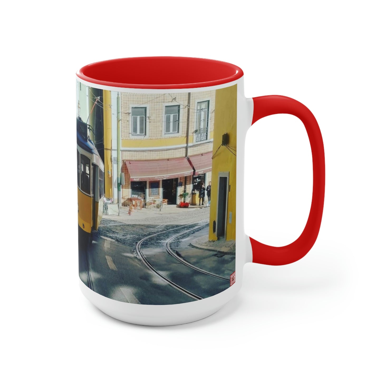 Remodelado Tram | Portugal | Two-Tone Coffee Mugs, 15oz