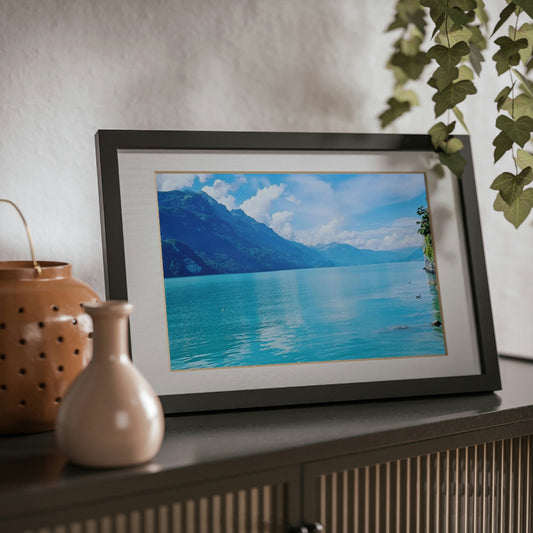 Lake Brienz | Switzerland | Framed Posters, Black