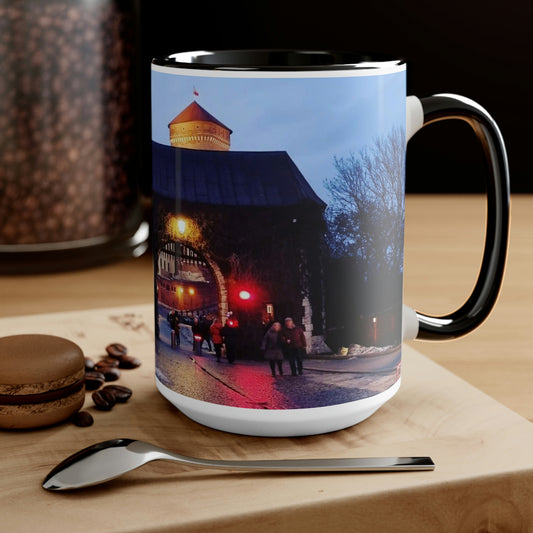 Wawel Gate | Poland | Two-Tone Coffee Mugs, 15oz