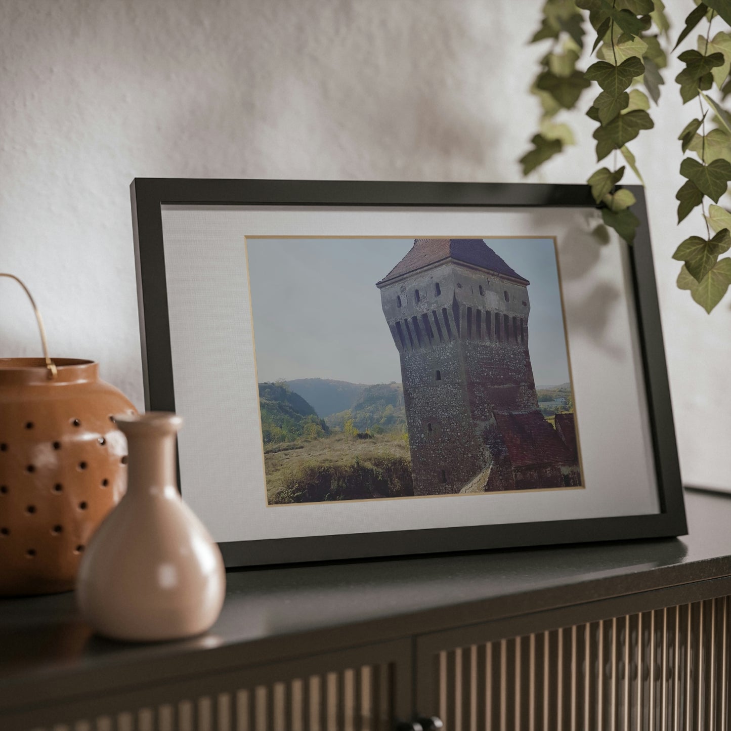 Hunedoara Castle Corvinilor | Romania | Framed Posters, Black