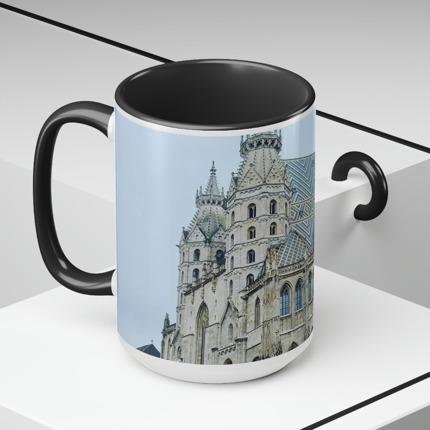 Catedral de San Esteban | Austria | Tazas de café de dos tonos, 15 oz