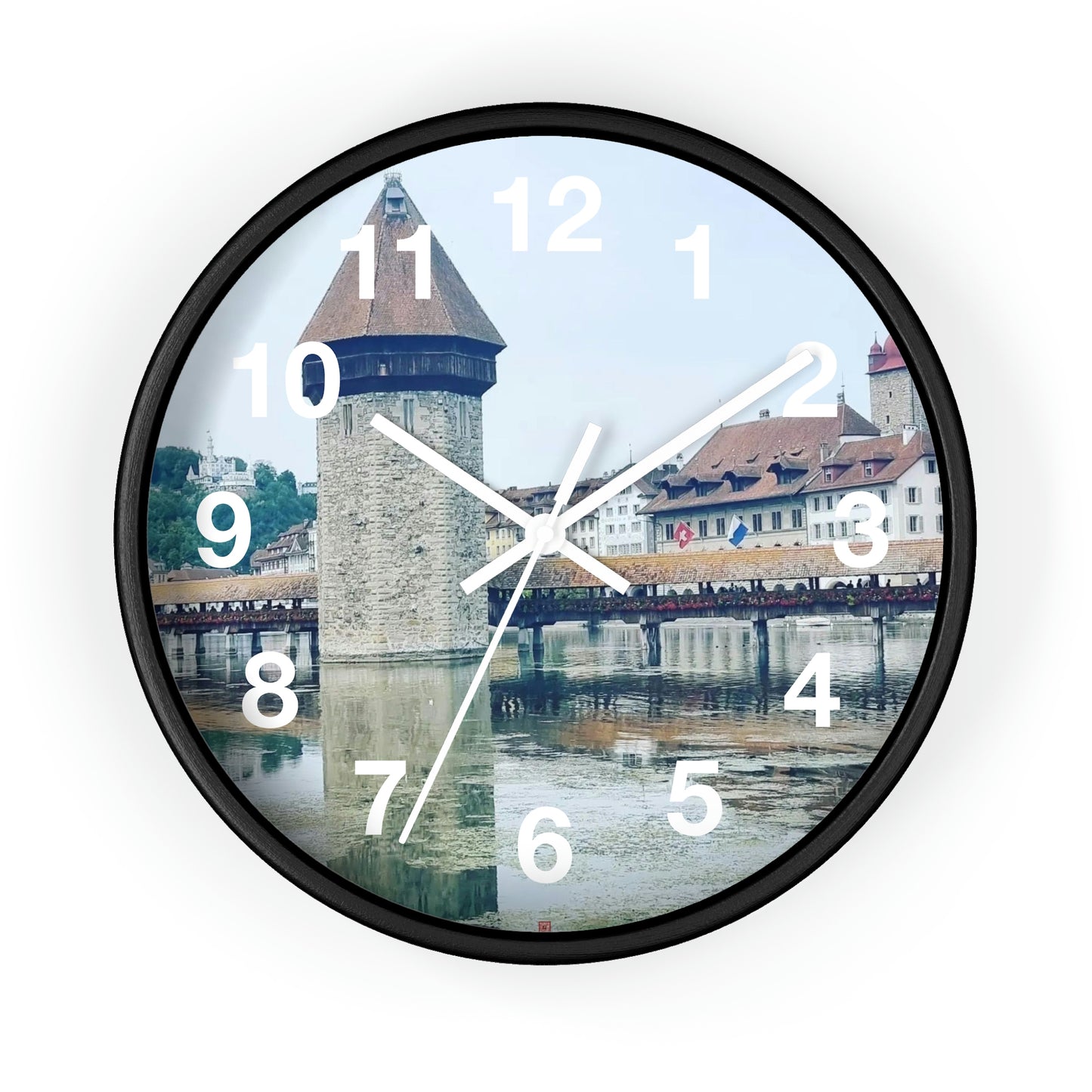 Chapel Bridge | Switzerland | Wall clock