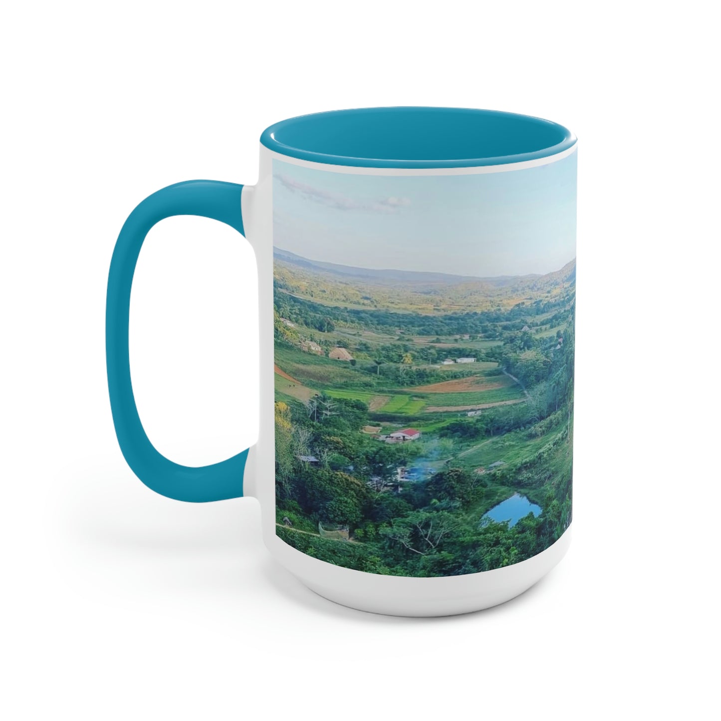 Viñales from above | Cuba | Two-Tone Coffee Mugs, 15oz