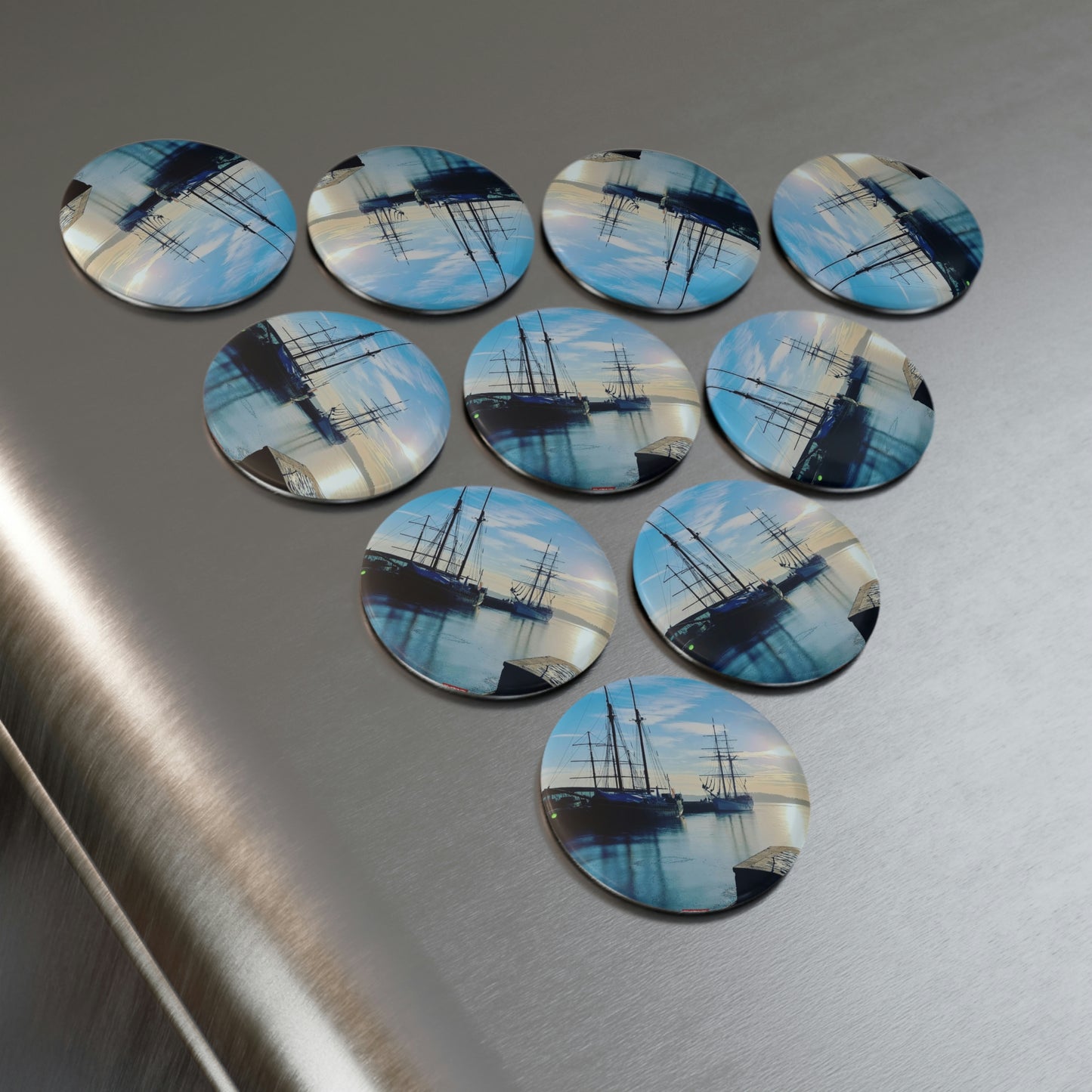 Honnørbrygga | Norway | Button Magnet, Round (1 & 10 pcs)