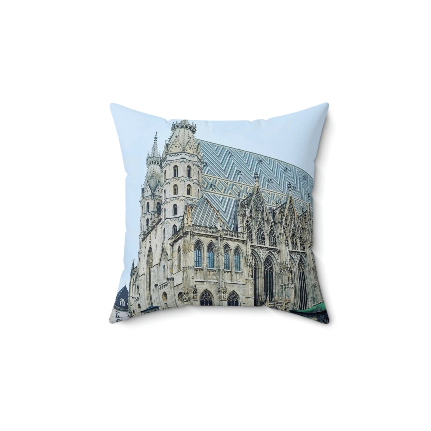 Catedral de San Esteban | Austria | Almohada cuadrada de poliéster hilado