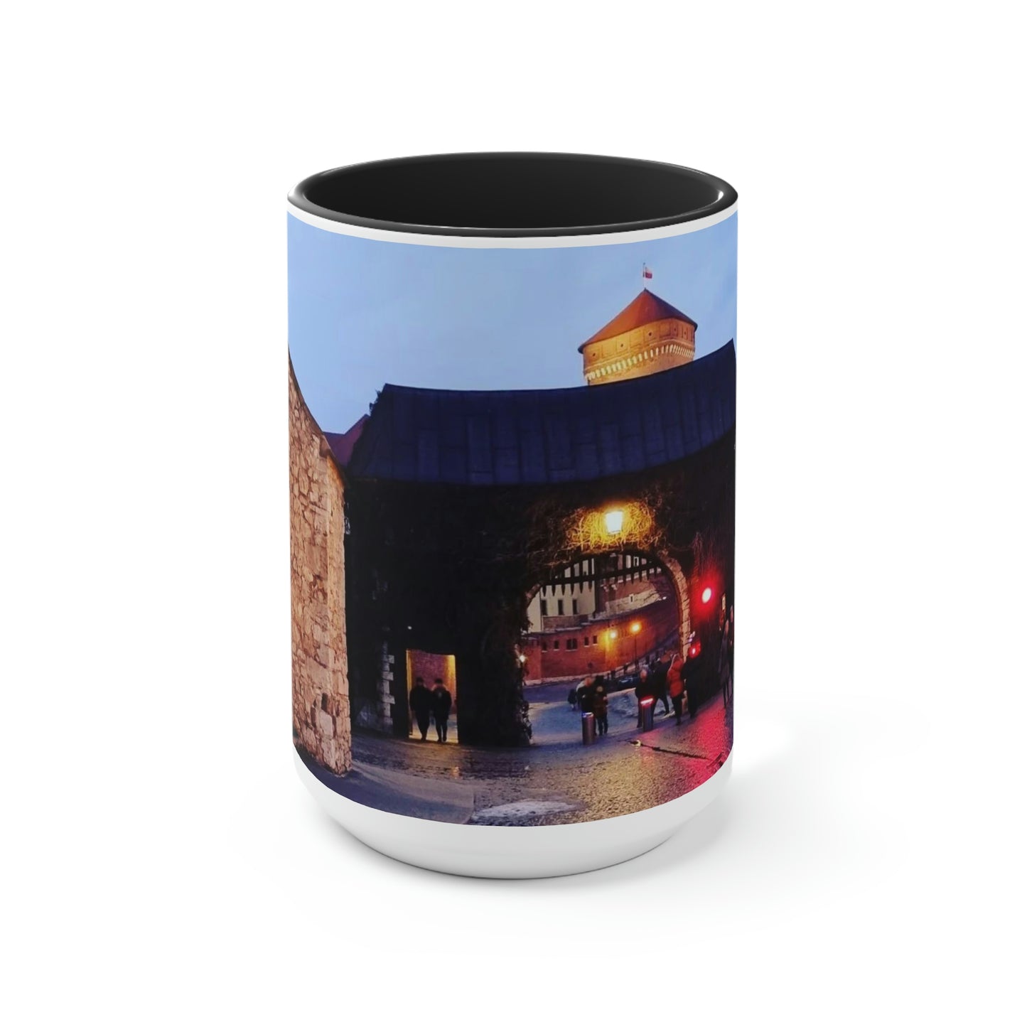 Wawel Gate | Poland | Two-Tone Coffee Mugs, 15oz
