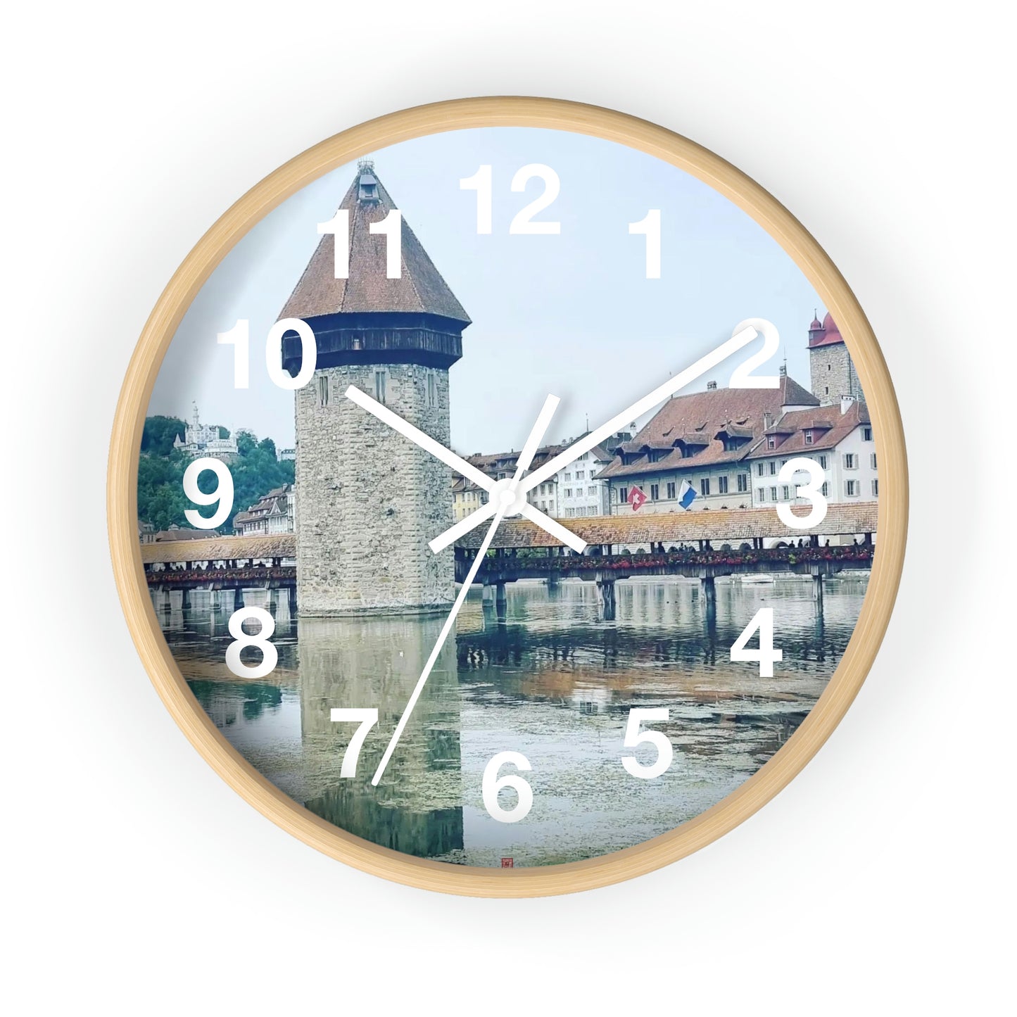 Chapel Bridge | Switzerland | Wall clock