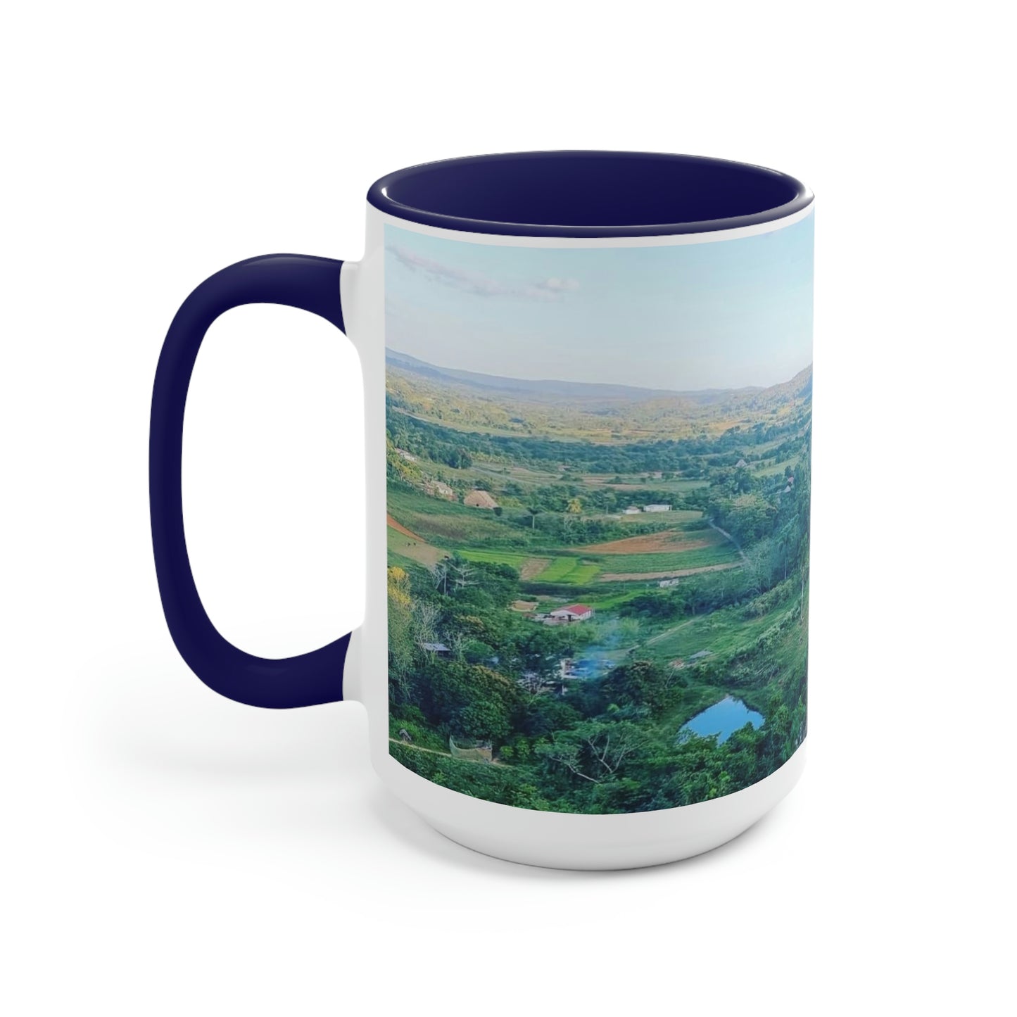 Viñales from above | Cuba | Two-Tone Coffee Mugs, 15oz