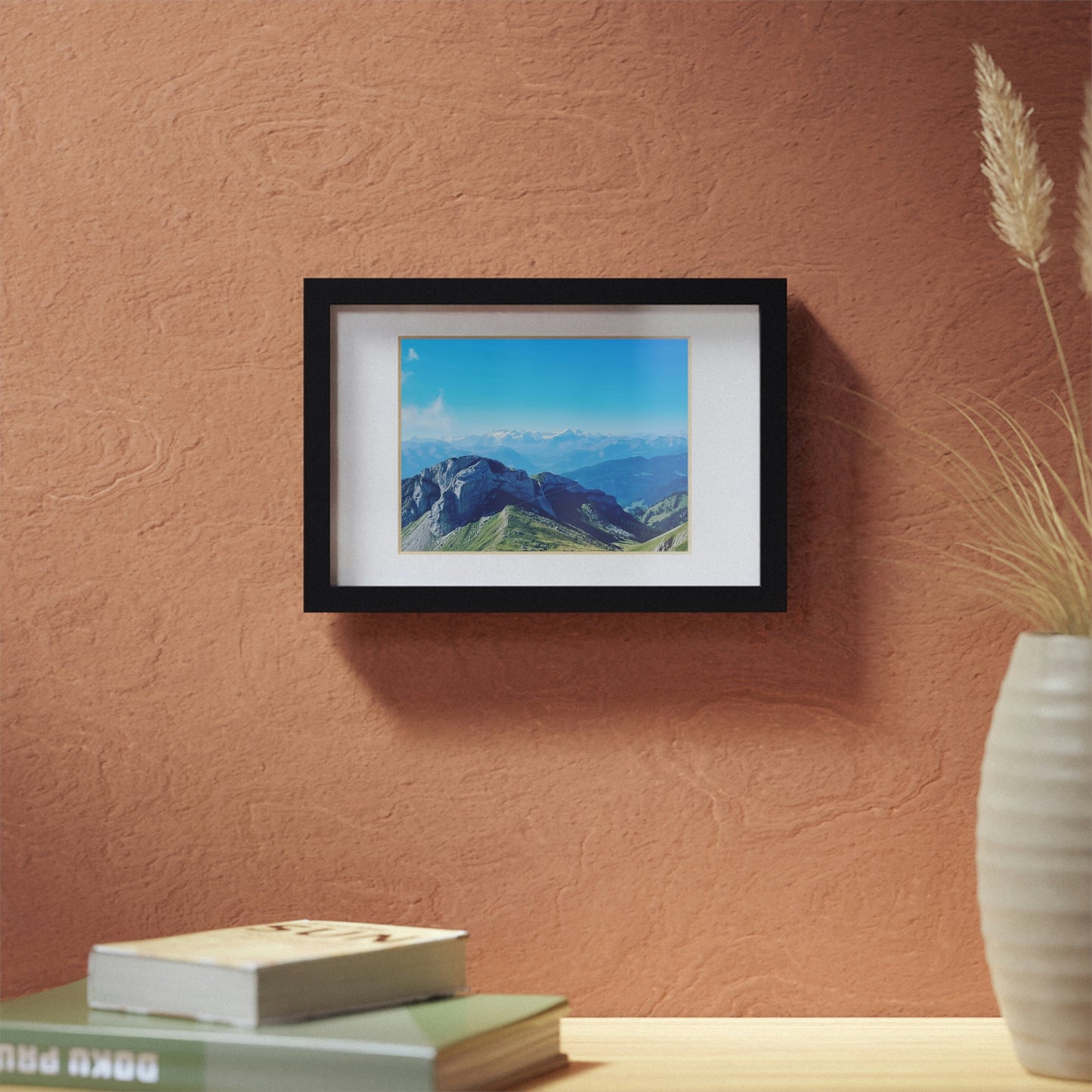 The Mt. Pilatus View | Switzerland | Framed Posters, Black