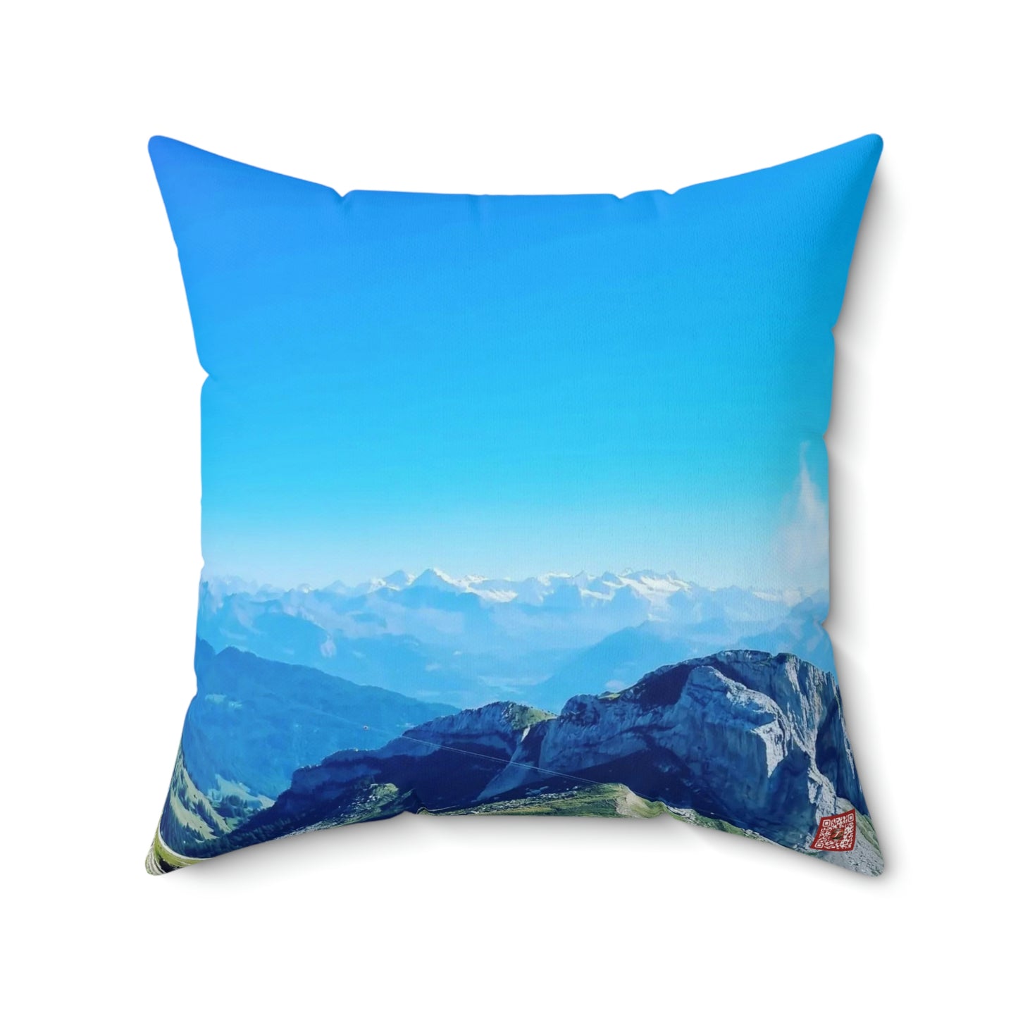 The Mt. Pilatus View | Switzerland | Spun Polyester Square Pillow