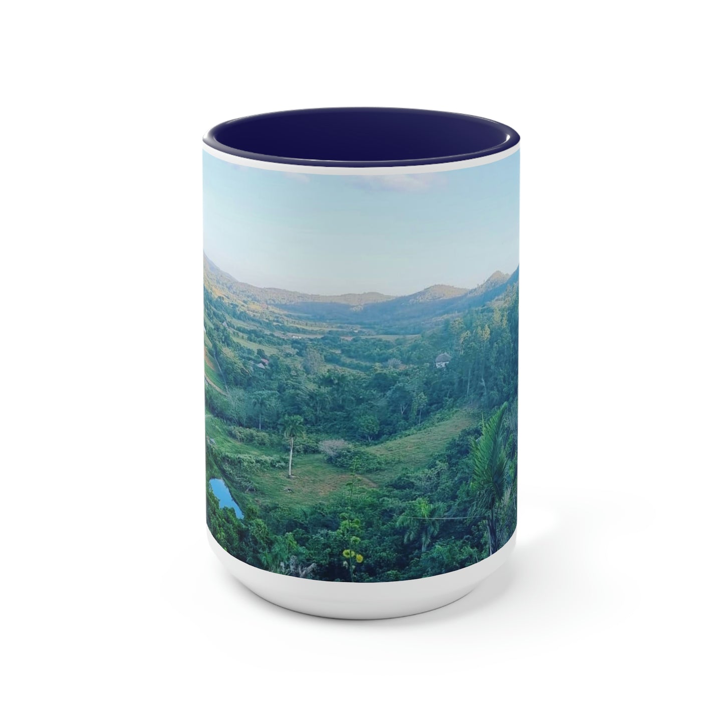 Viñales from above | Cuba | Two-Tone Coffee Mugs, 15oz