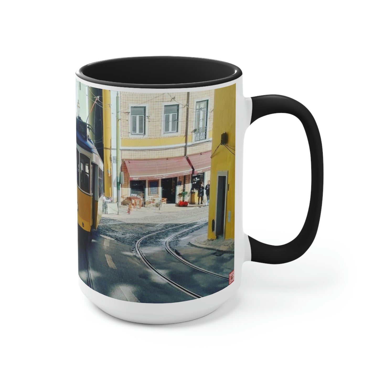 Remodelado Tram | Portugal | Two-Tone Coffee Mugs, 15oz
