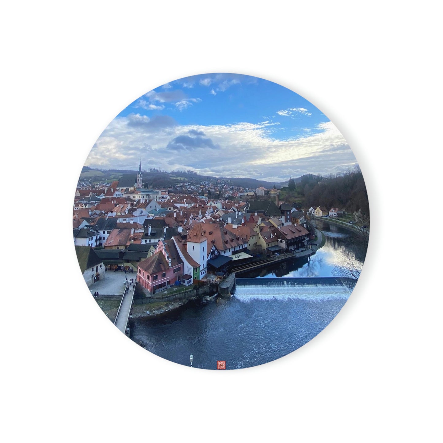 The River of Český Krumlov | Czech Republic | Cork Back Coaster