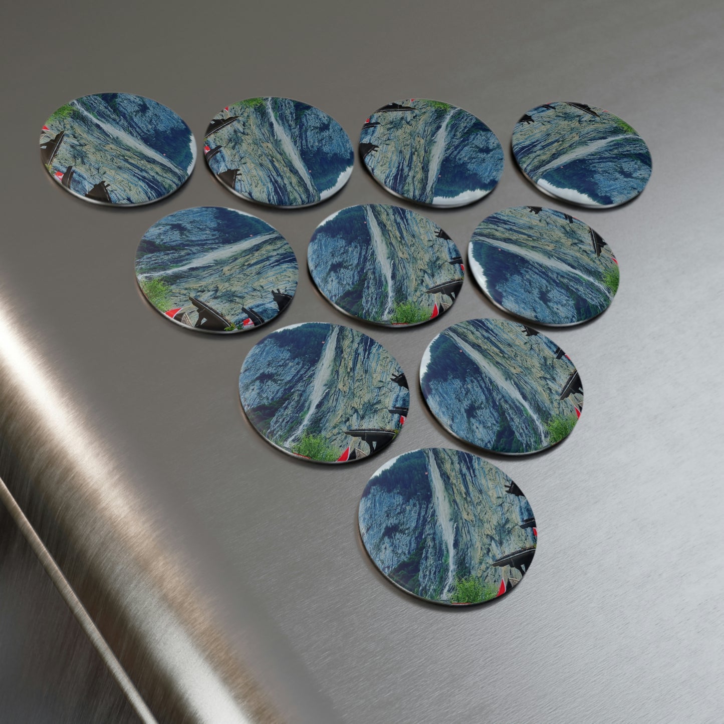 Lauterbrunnen | Switzerland | Button Magnet, Round (1 & 10 pcs)