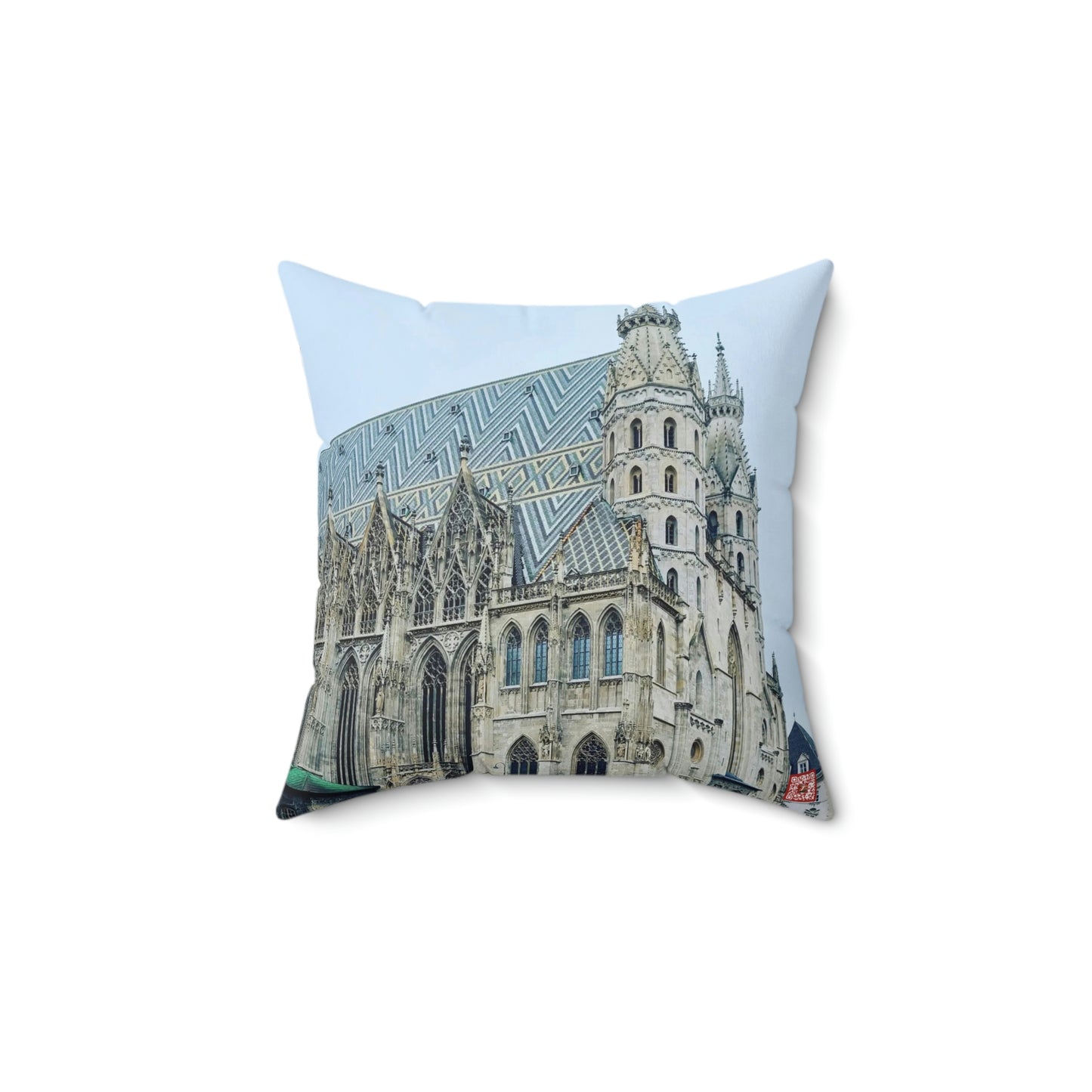 Catedral de San Esteban | Austria | Almohada cuadrada de poliéster hilado