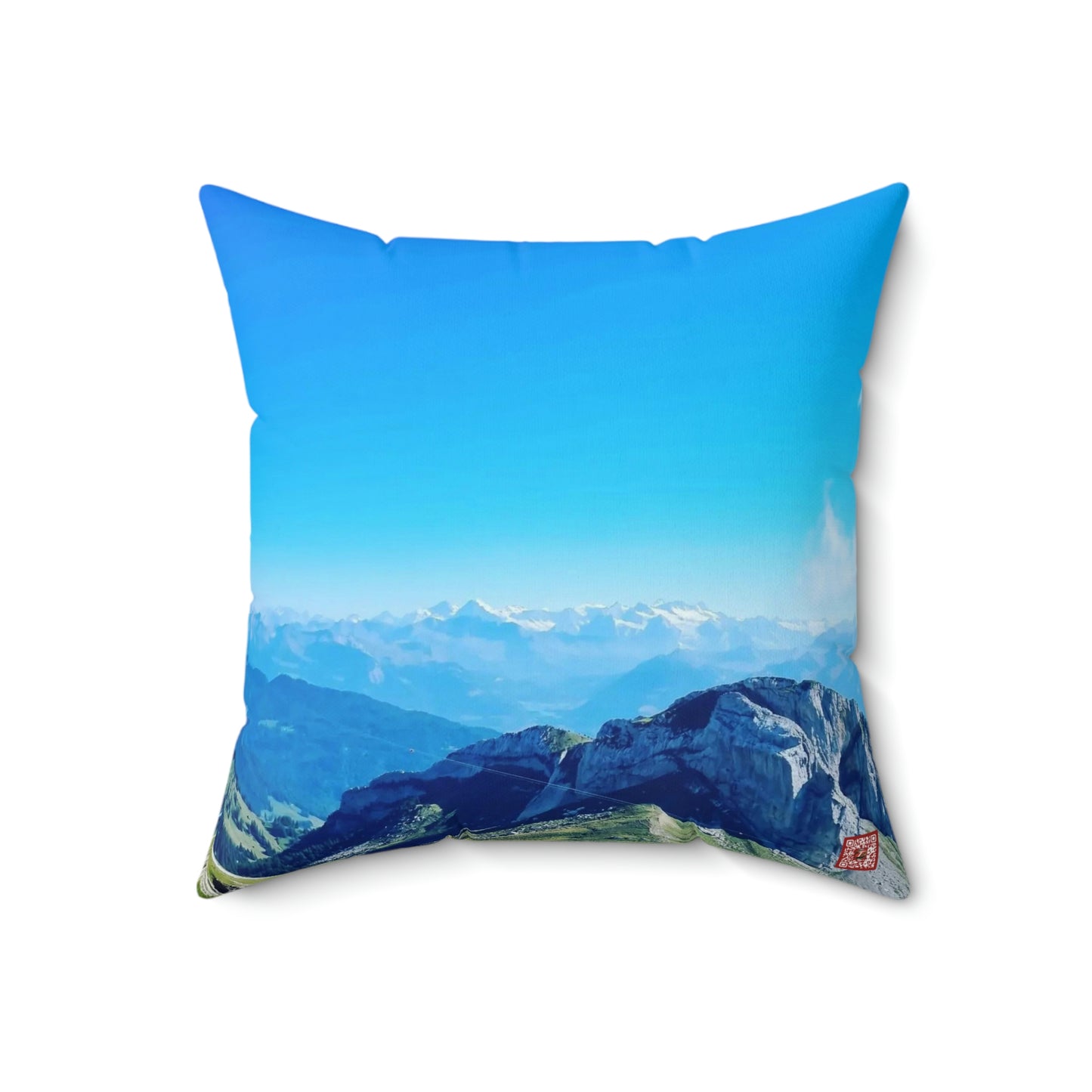 The Mt. Pilatus View | Switzerland | Spun Polyester Square Pillow
