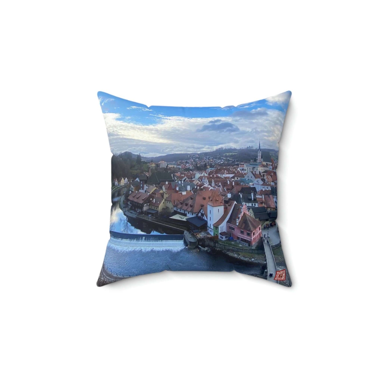 The River of Český Krumlov | Czech Republic | Spun Polyester Square Pillow