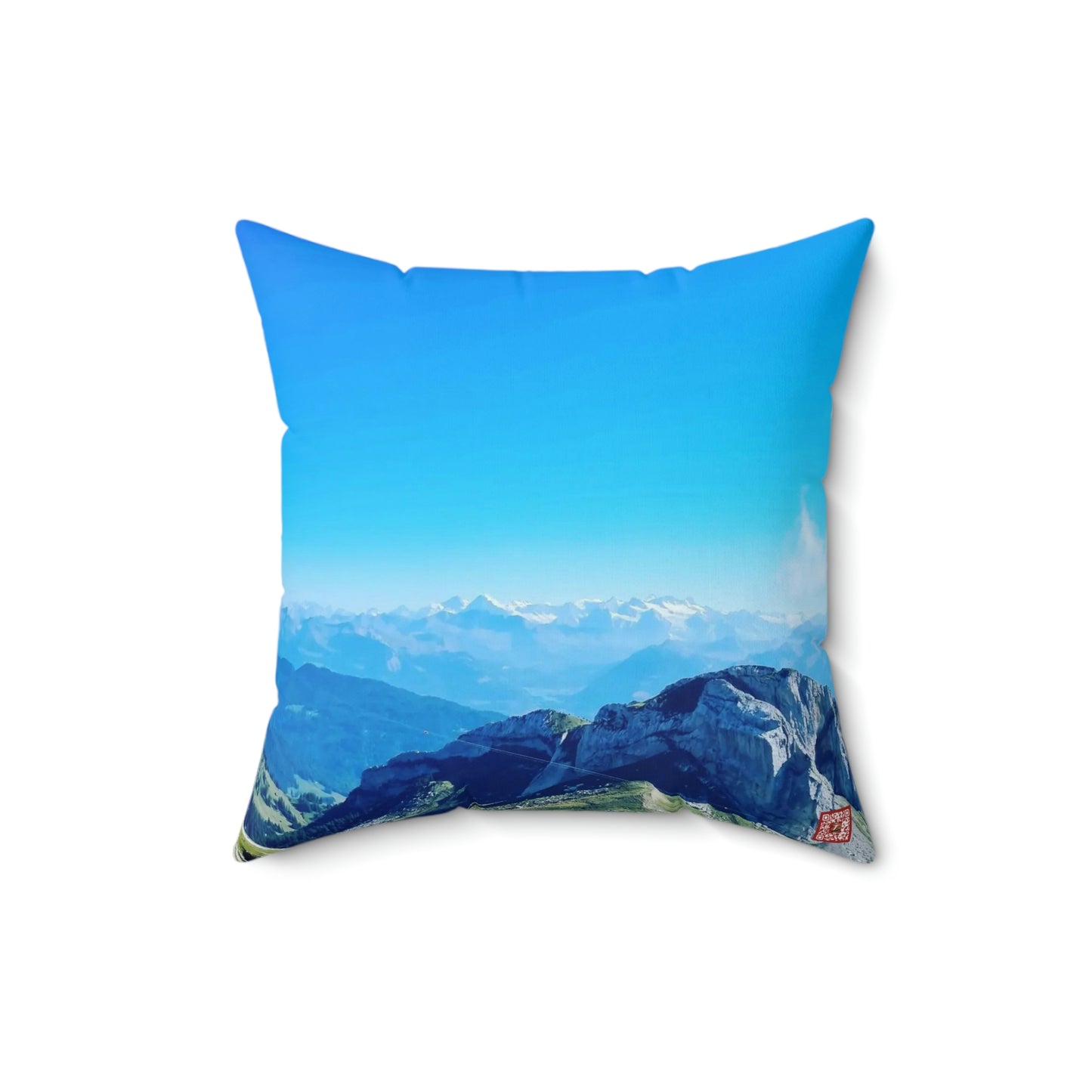 The Mt. Pilatus View | Switzerland | Spun Polyester Square Pillow