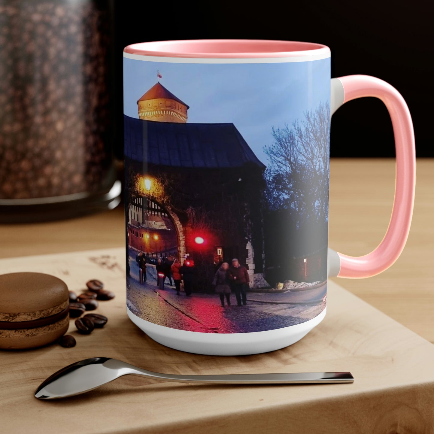 Wawel Gate | Poland | Two-Tone Coffee Mugs, 15oz