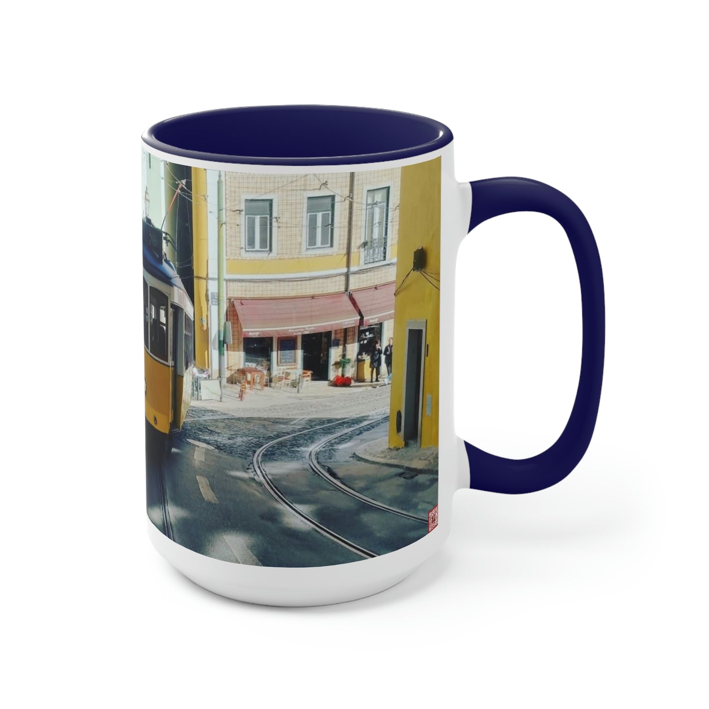 Remodelado Tram | Portugal | Two-Tone Coffee Mugs, 15oz