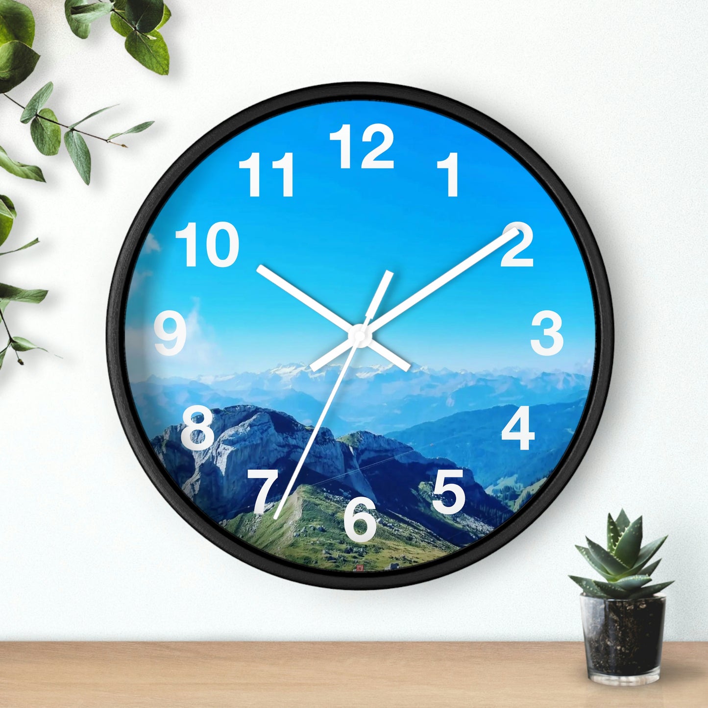 Vista del monte Pilatus | Suiza | reloj de pared