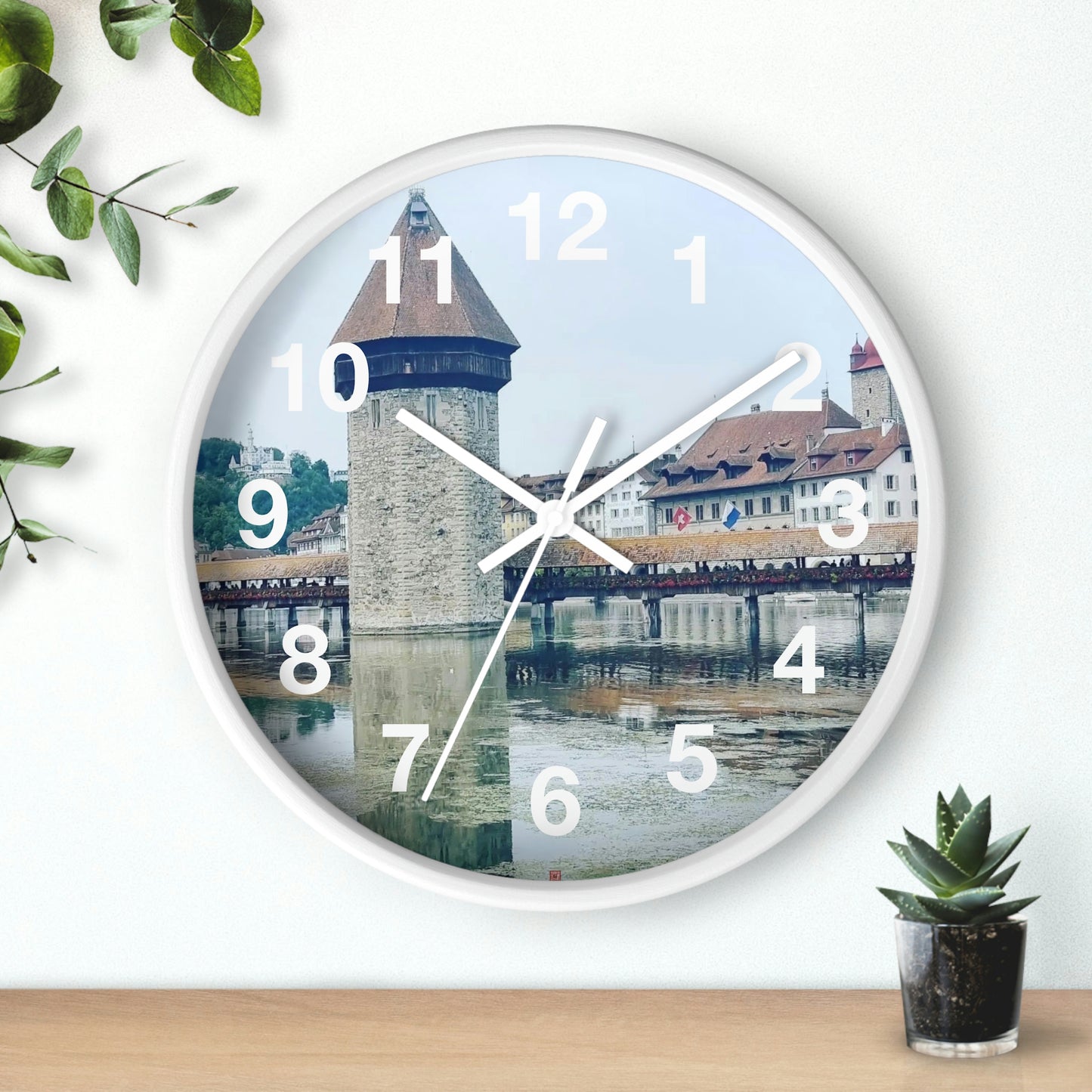 Chapel Bridge | Switzerland | Wall clock