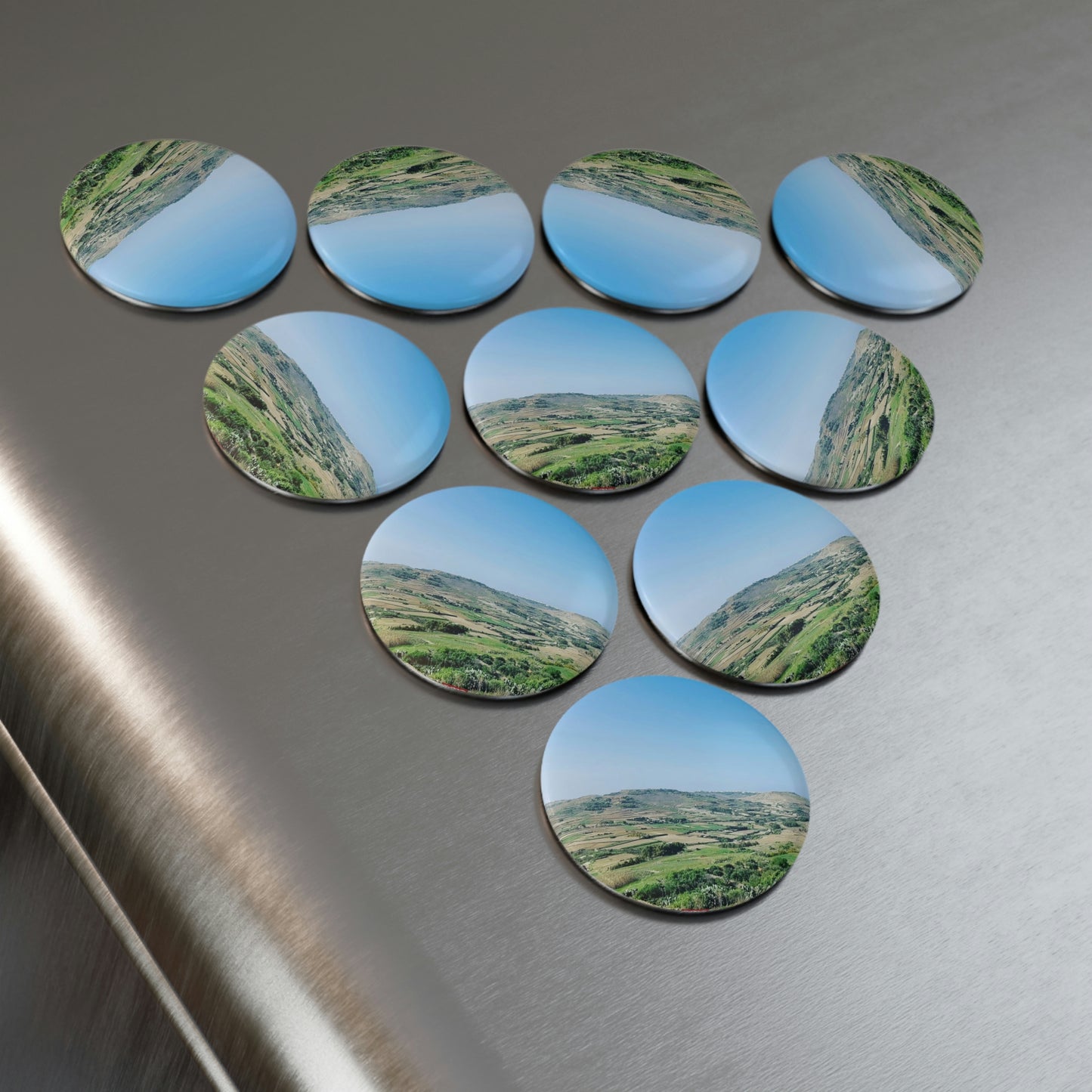 The breath taking scene | Gozo | Button Magnet, Round (1 & 10 pcs)