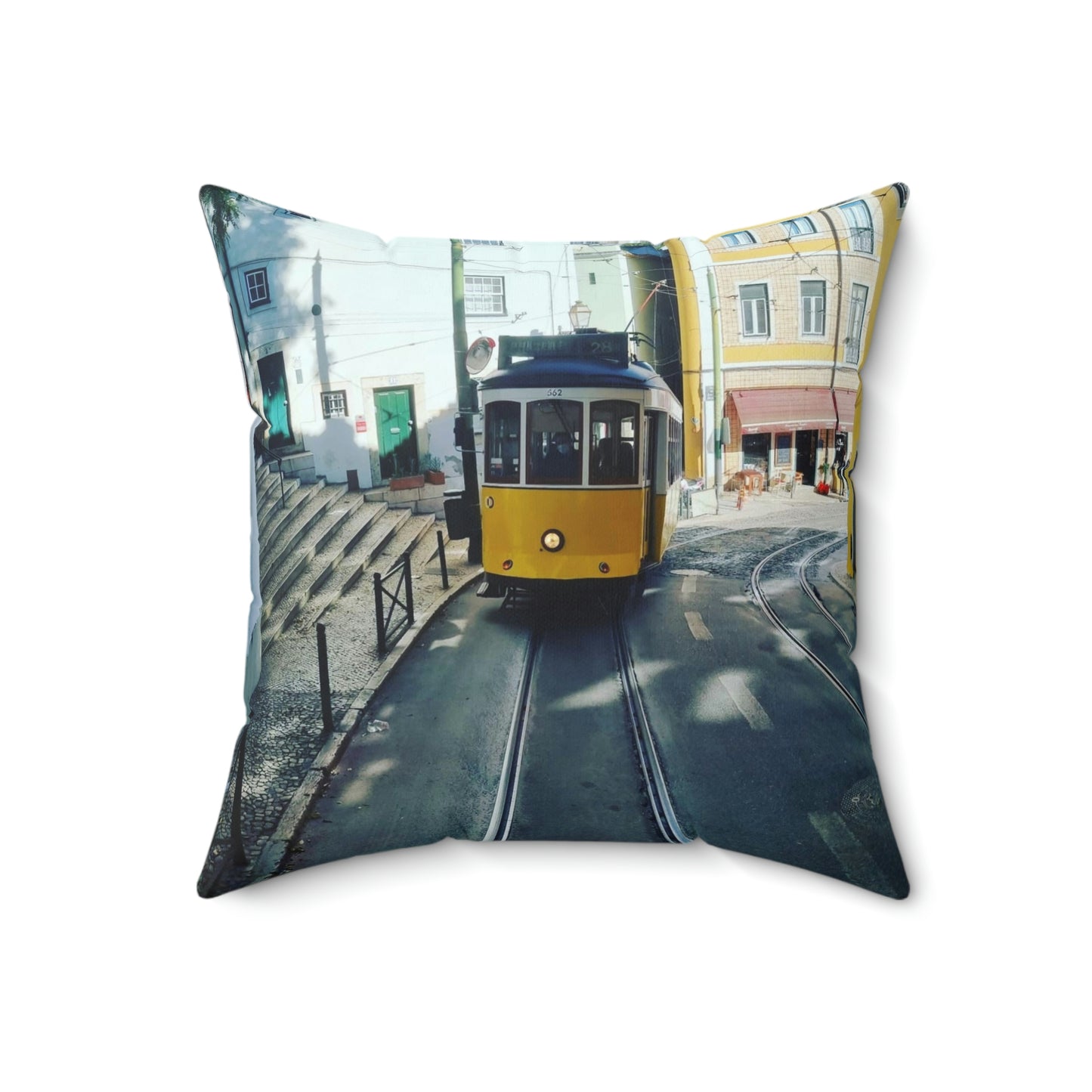 Remodelado Tram | Portugal | Spun Polyester Square Pillow