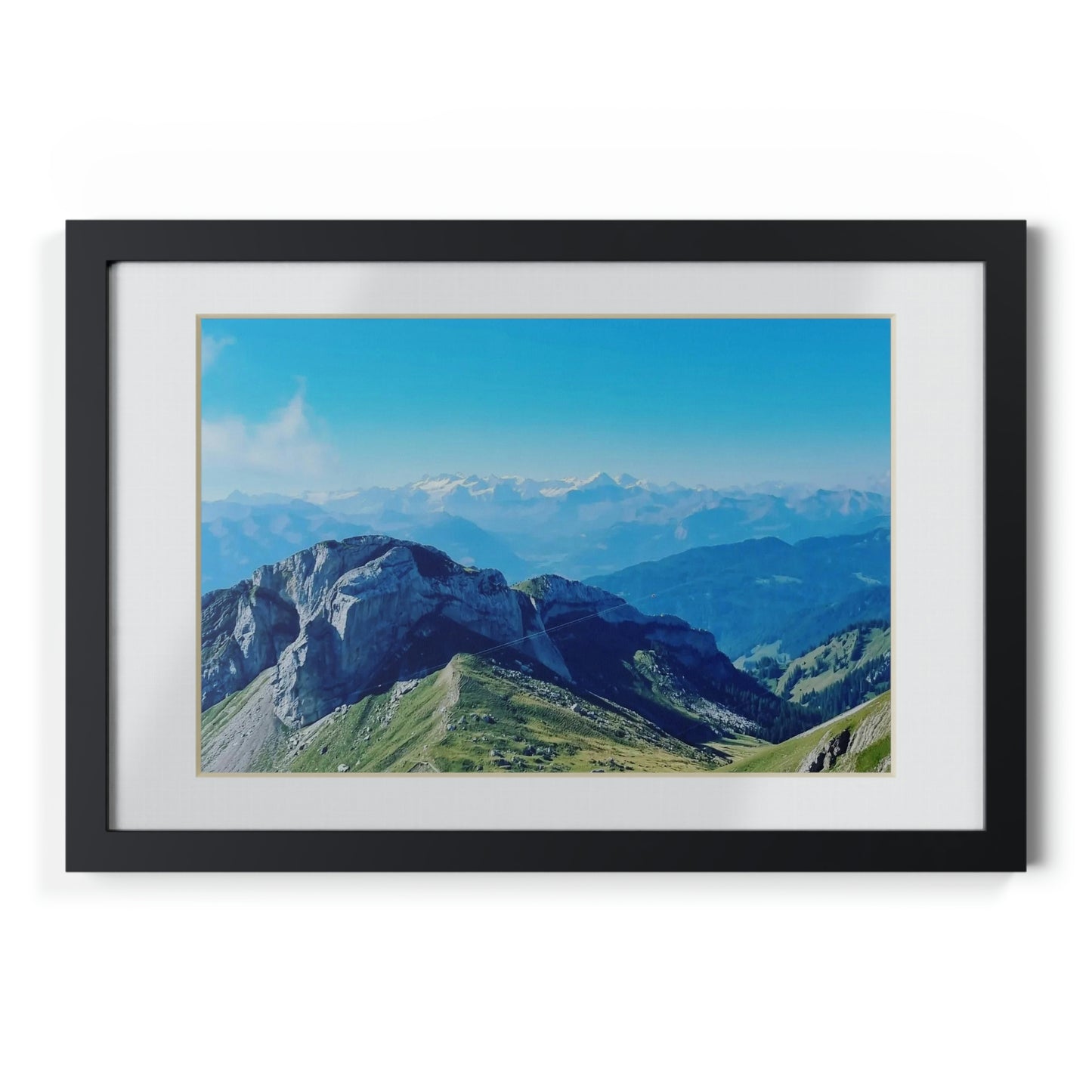 The Mt. Pilatus View | Switzerland | Framed Posters, Black