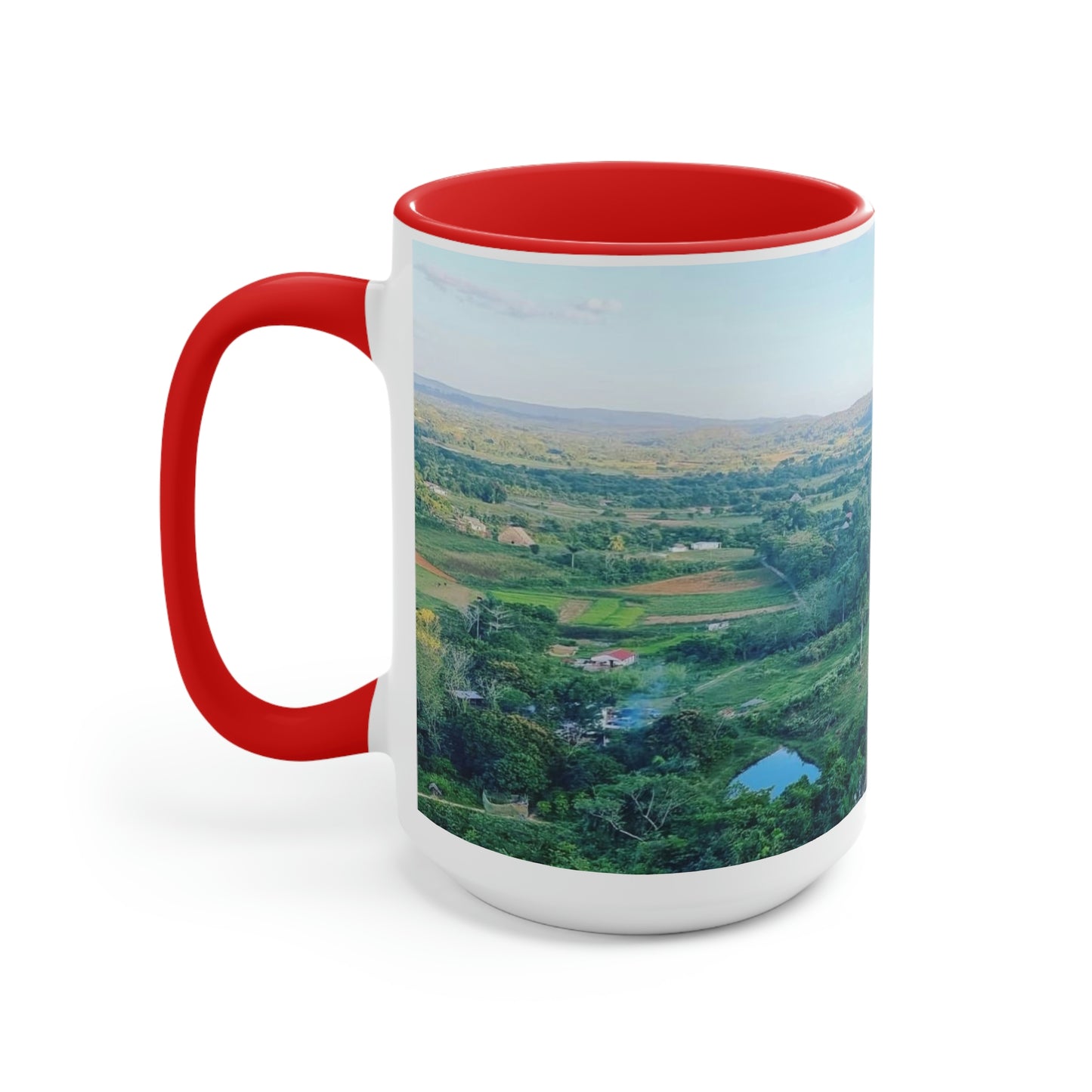 Viñales from above | Cuba | Two-Tone Coffee Mugs, 15oz