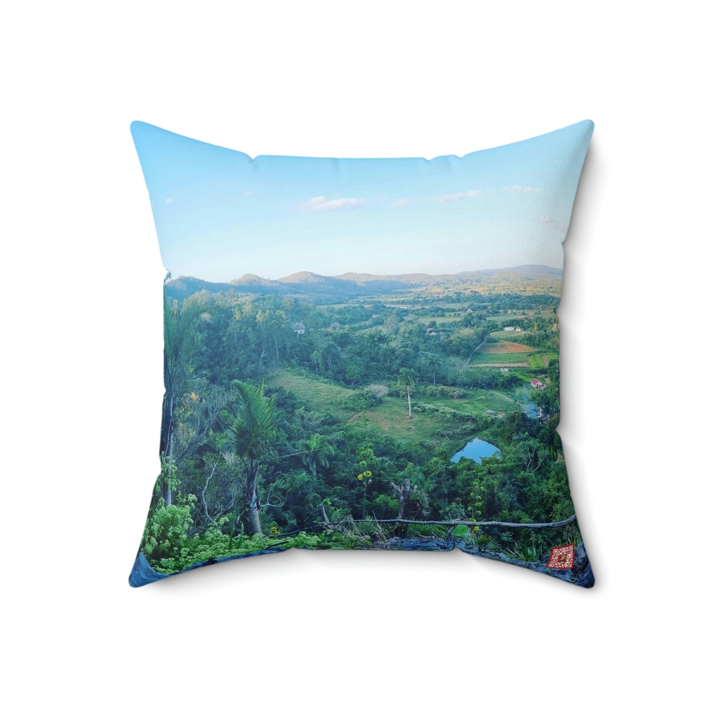 Viñales from above | Cuba | Spun Polyester Square Pillow