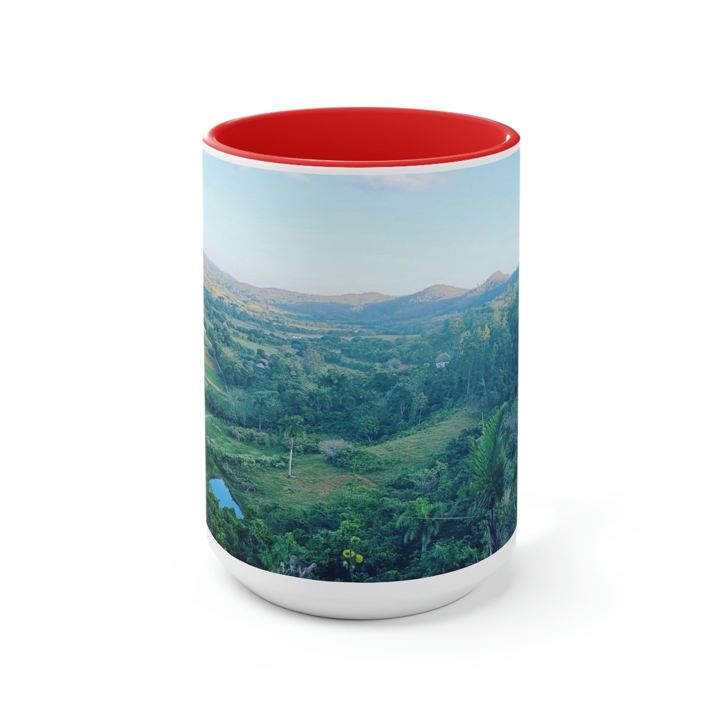 Viñales from above | Cuba | Two-Tone Coffee Mugs, 15oz