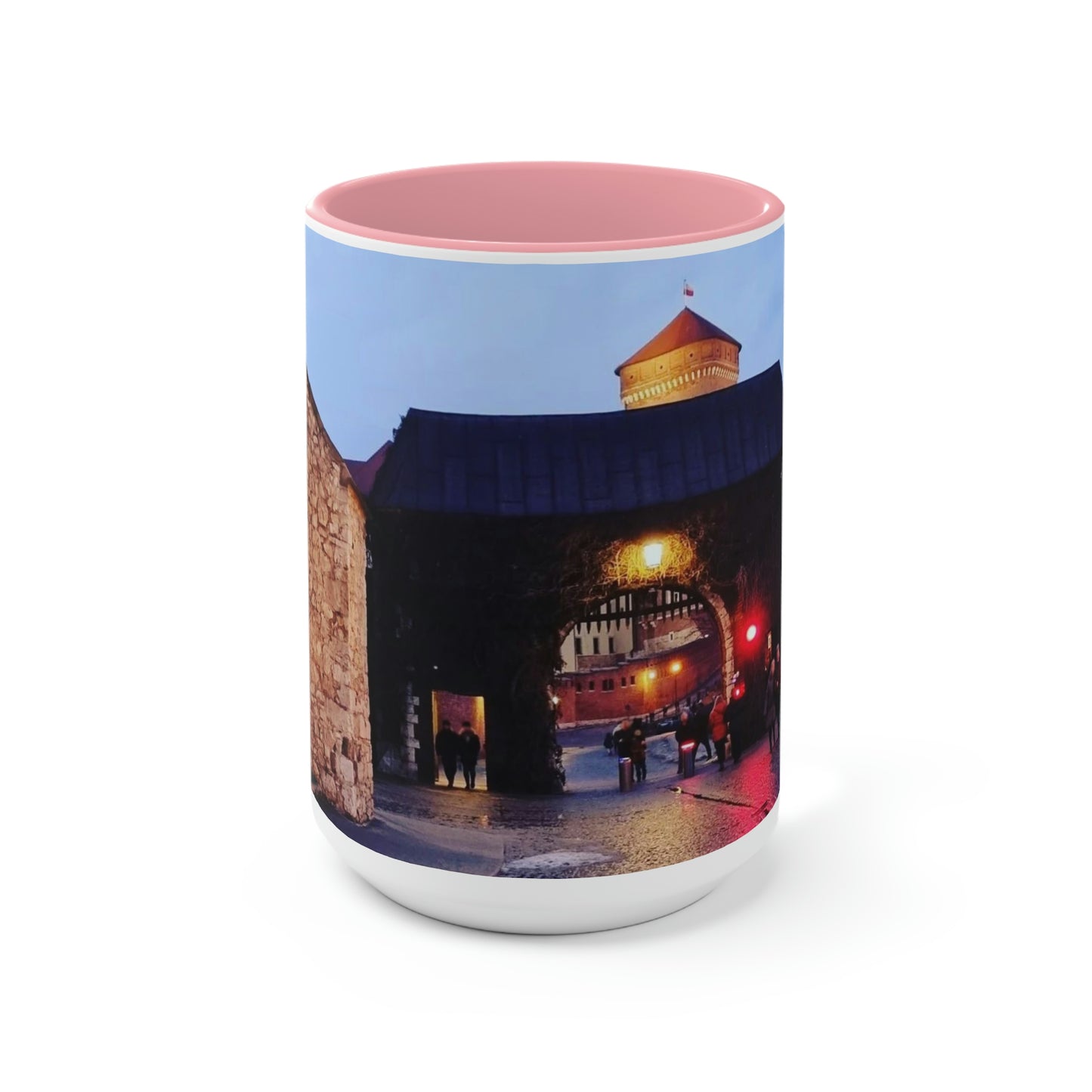Wawel Gate | Poland | Two-Tone Coffee Mugs, 15oz