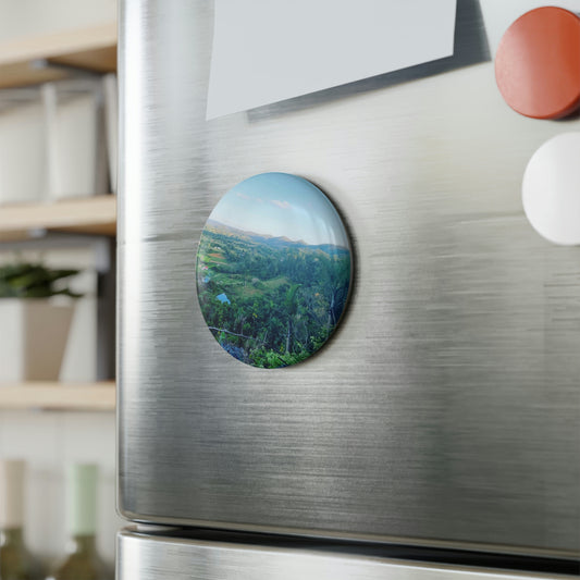 Viñales from above | Cuba | Button Magnet, Round (1 & 10 pcs)