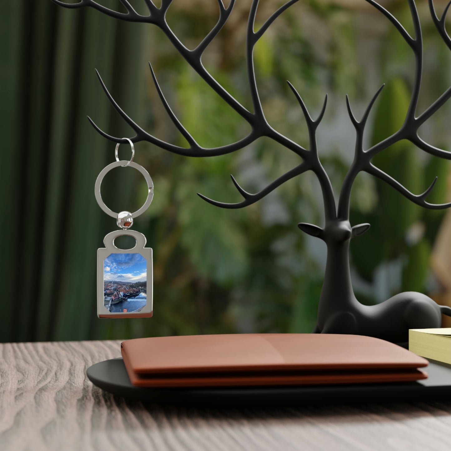 The River of Český Krumlov | Czech Republic | Rectangle Photo Keyring