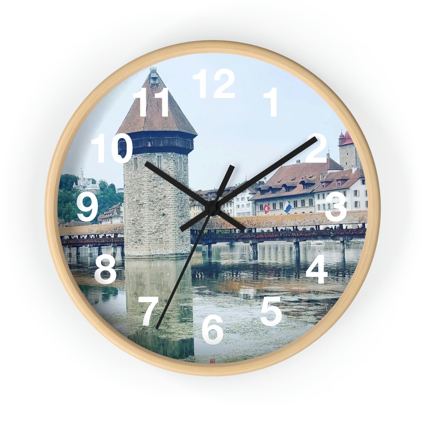 Chapel Bridge | Switzerland | Wall clock