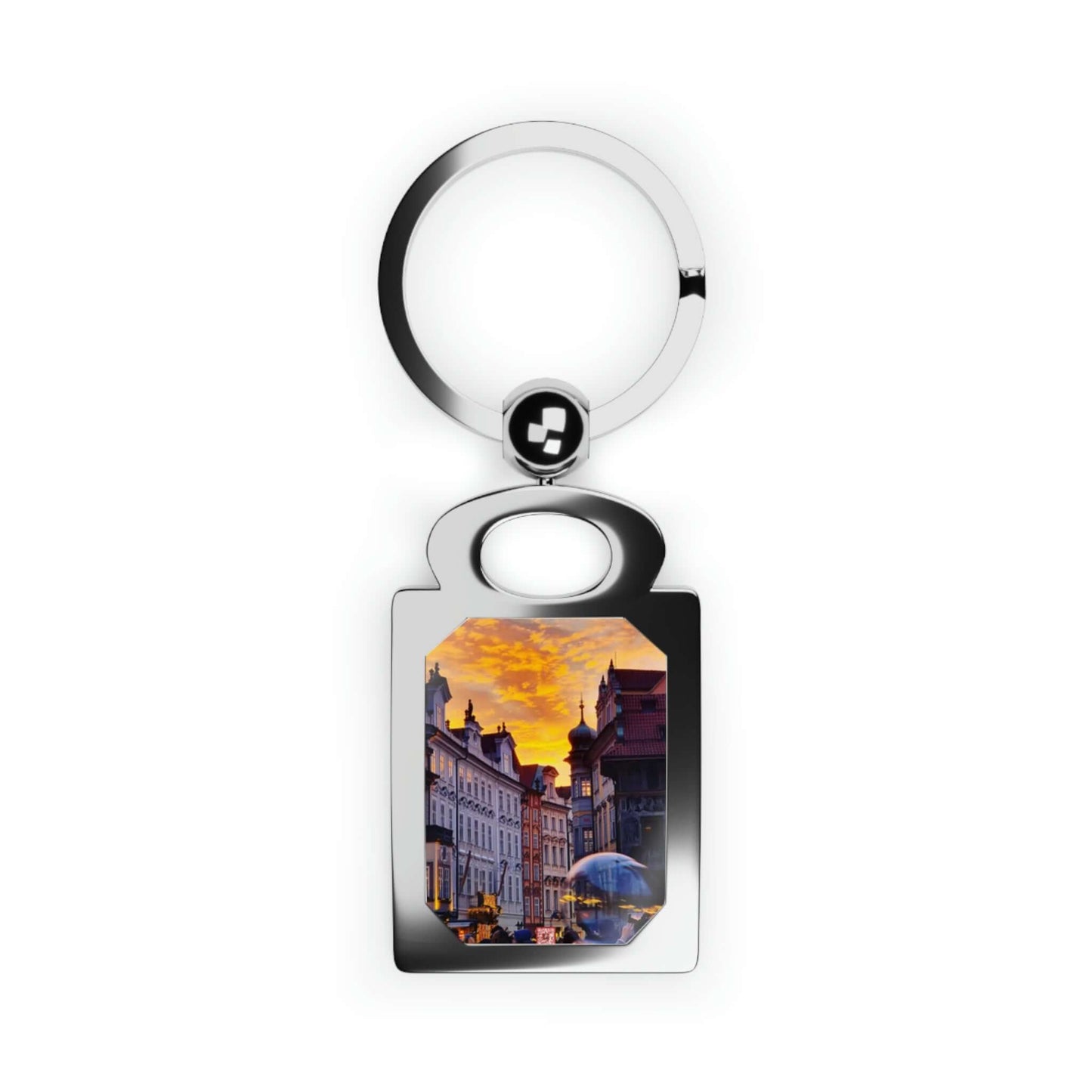 The City Center | Czech Republic | Rectangle Photo Keyring