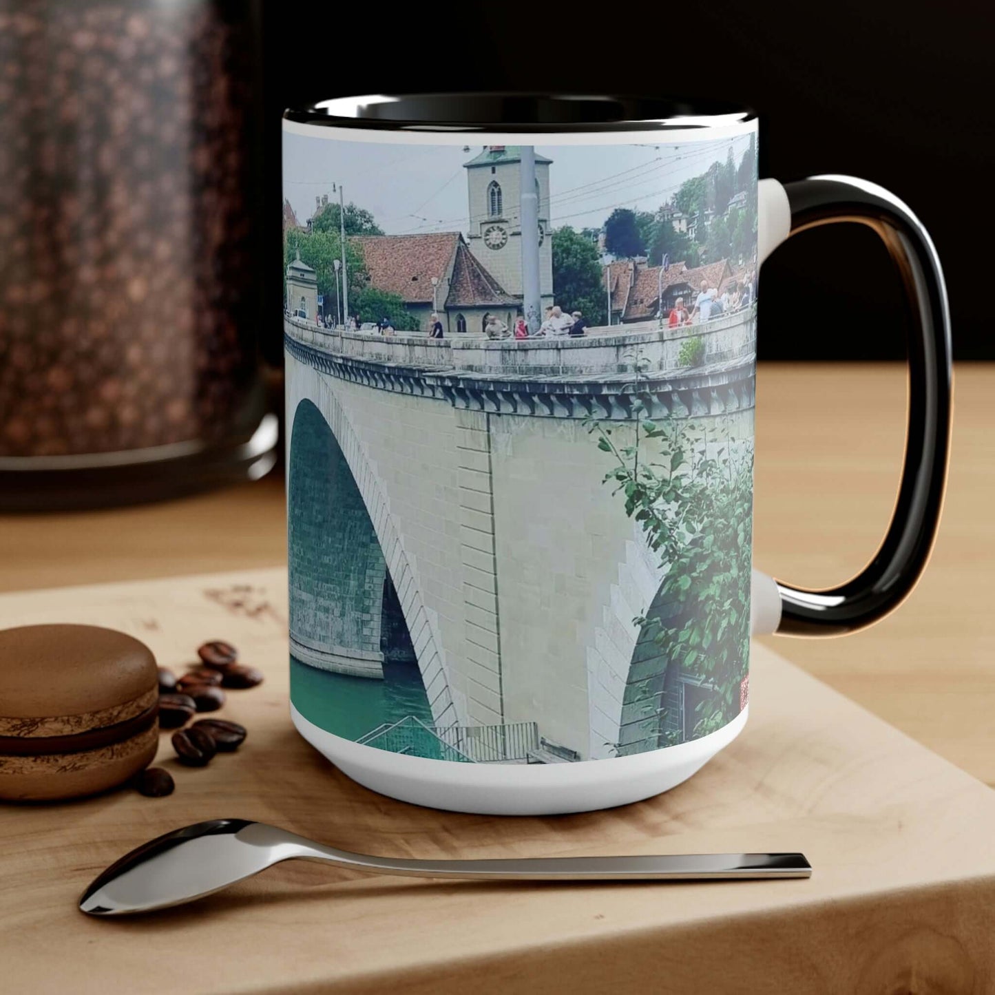 Berna | Suiza | Tazas de café de dos tonos, 15 oz