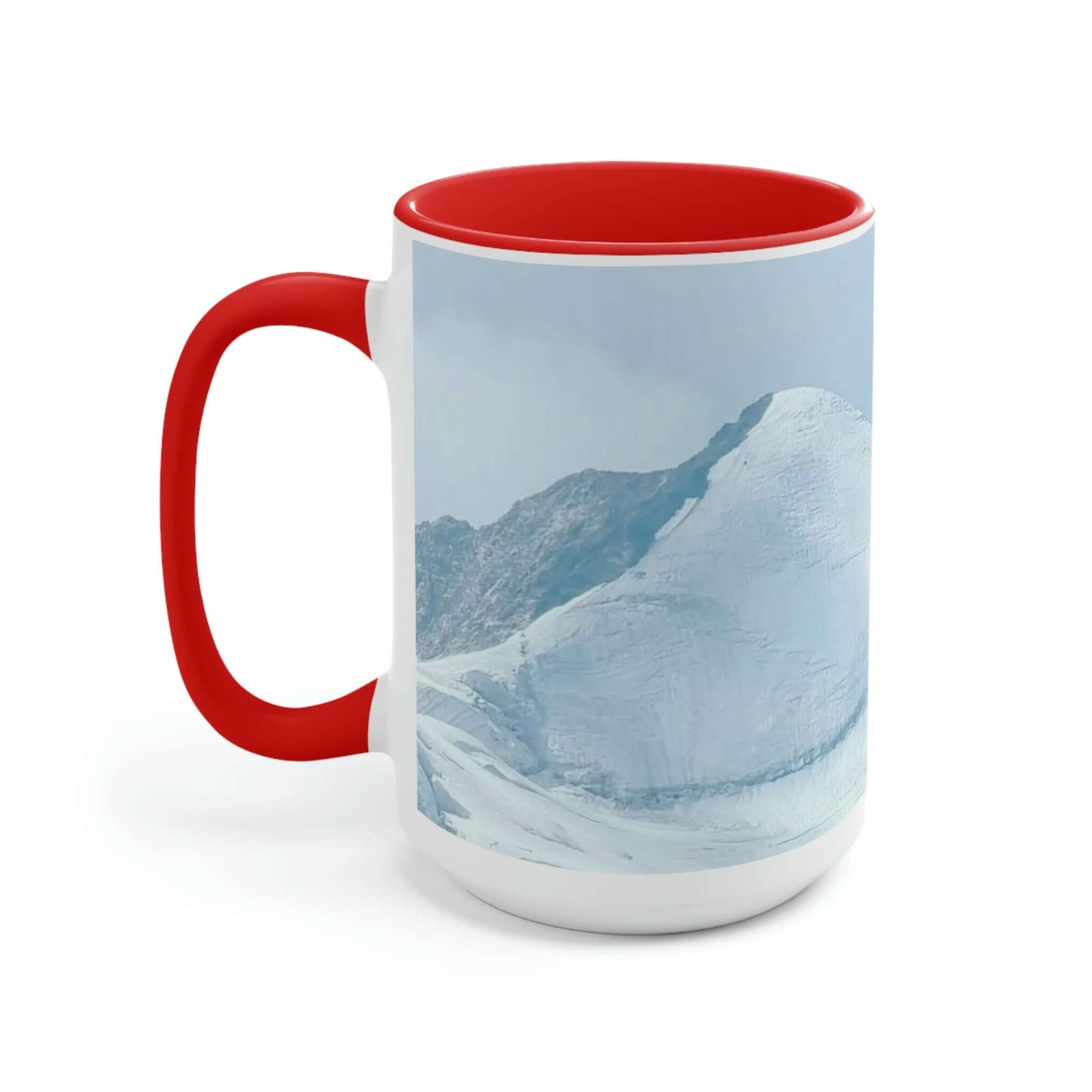 Cima de Europa | Suiza | Tazas de café de dos tonos, 15 oz